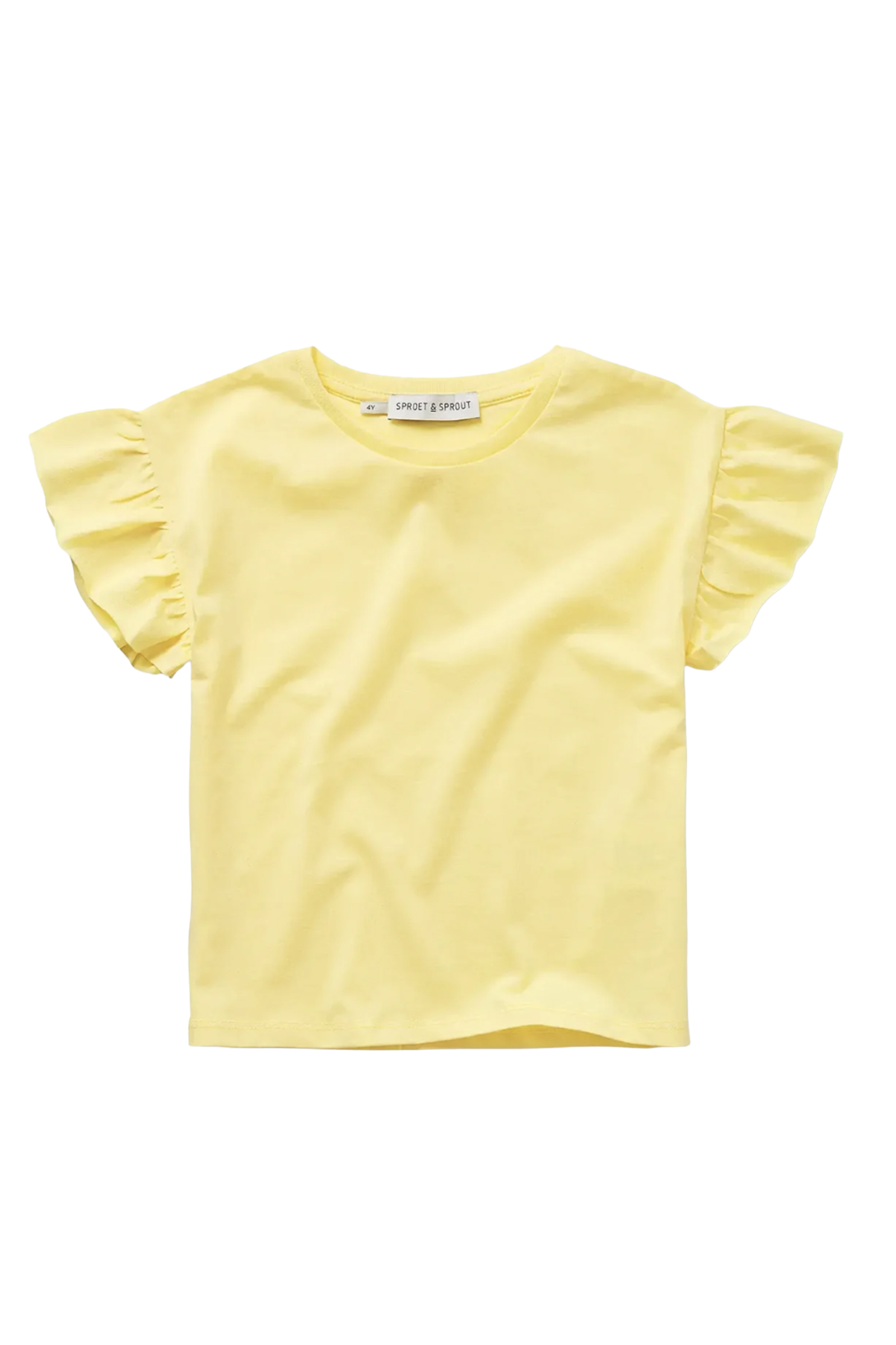 Meisjes t-shirt korte mouw geel