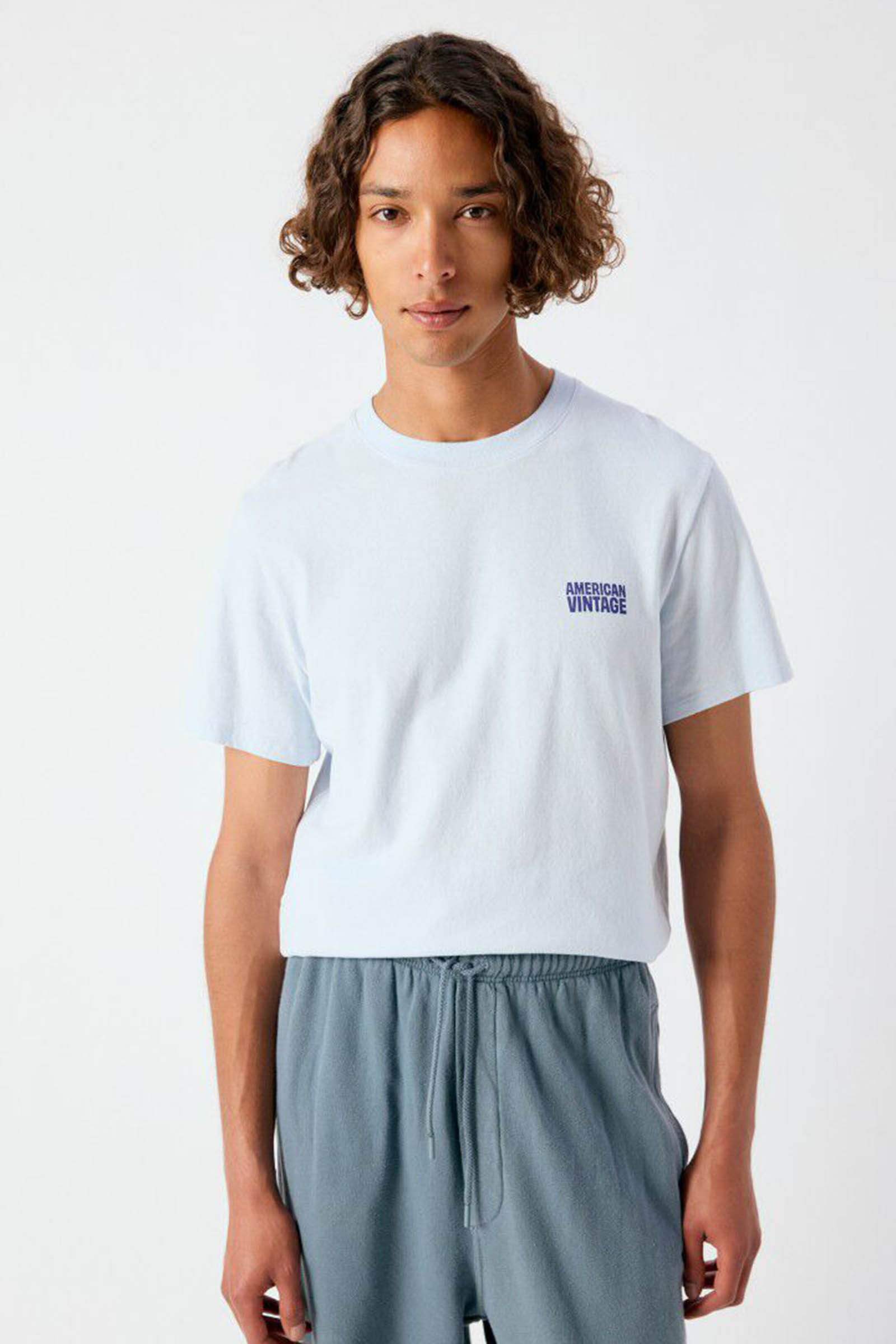 Heren t-shirt kortemouw blauw