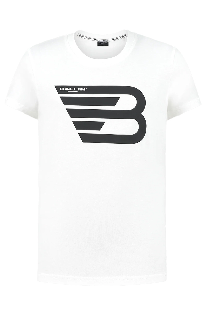 Ballin Jongens t-shirt korte mouw Ecru-1 1