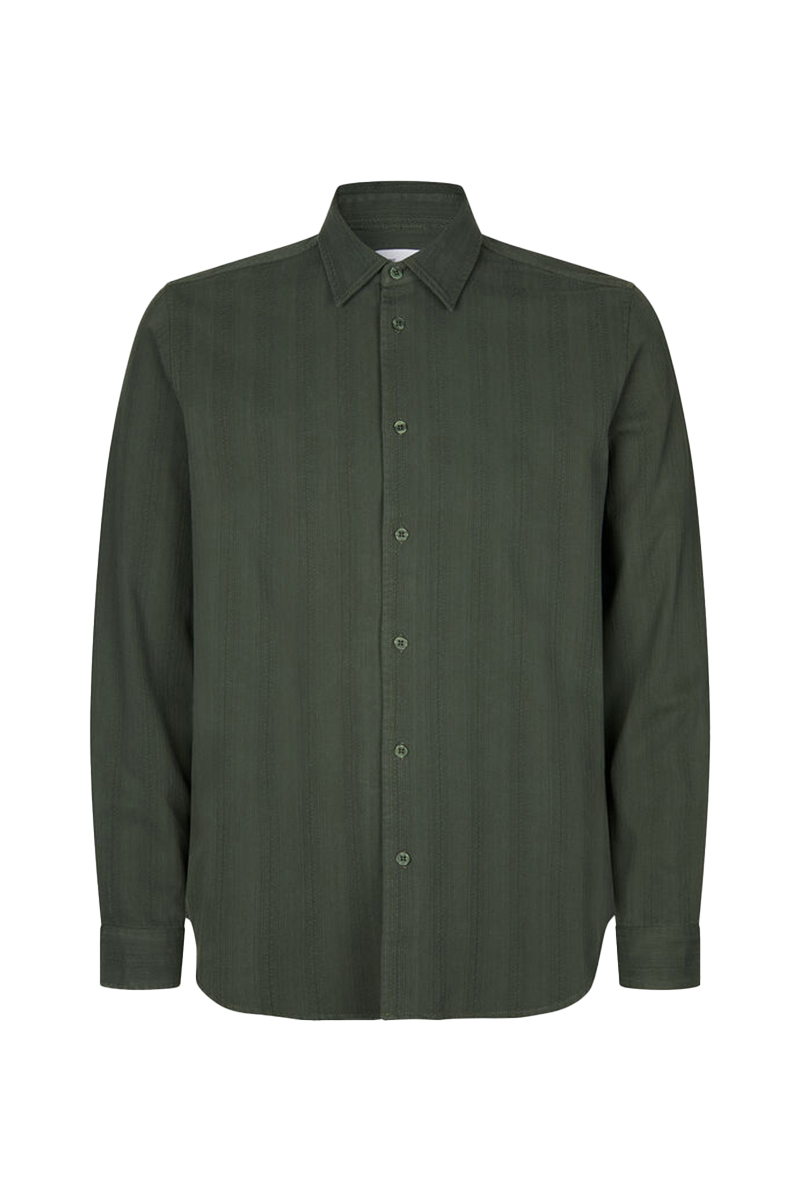 Heren overhemd lm casual groen