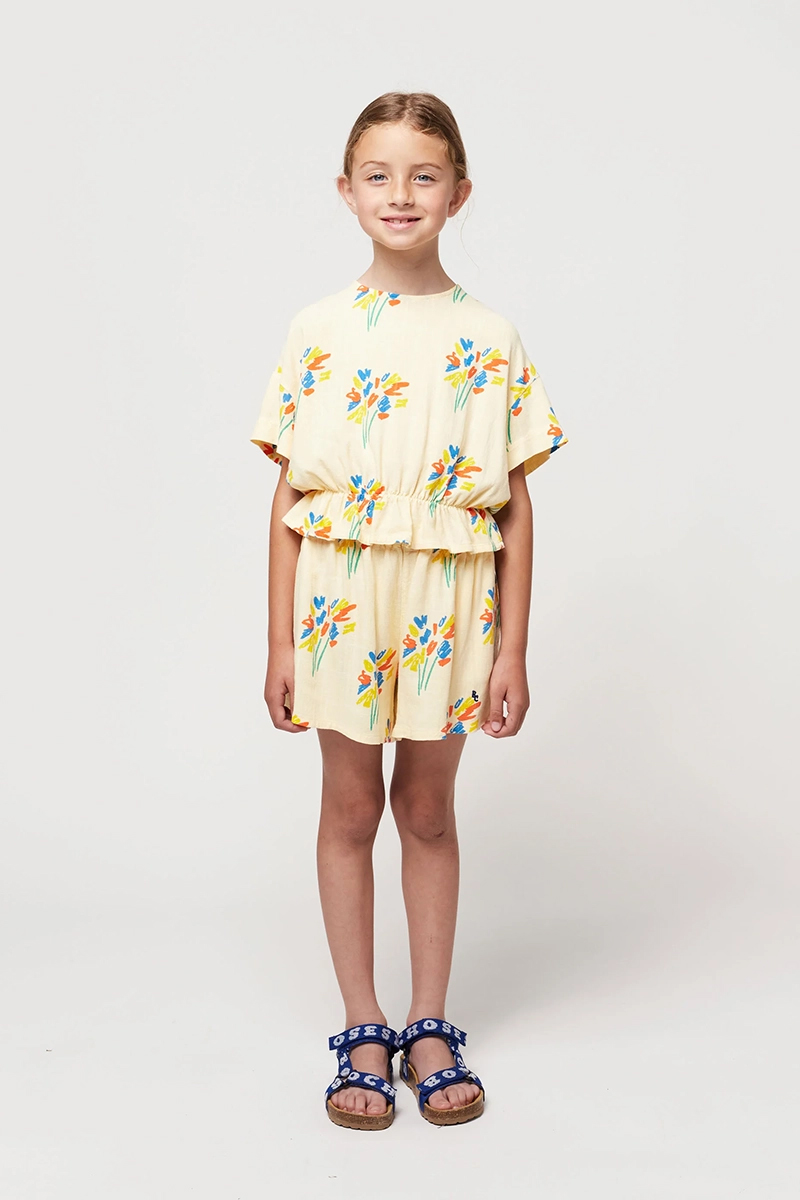 Meisjes short geel