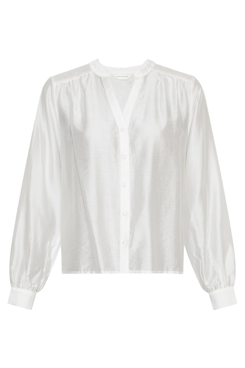Dames blouse lange mouw wit