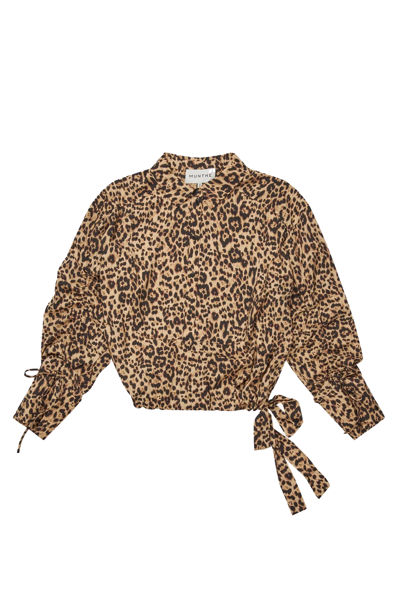 Dames blouse lange mouw bruin