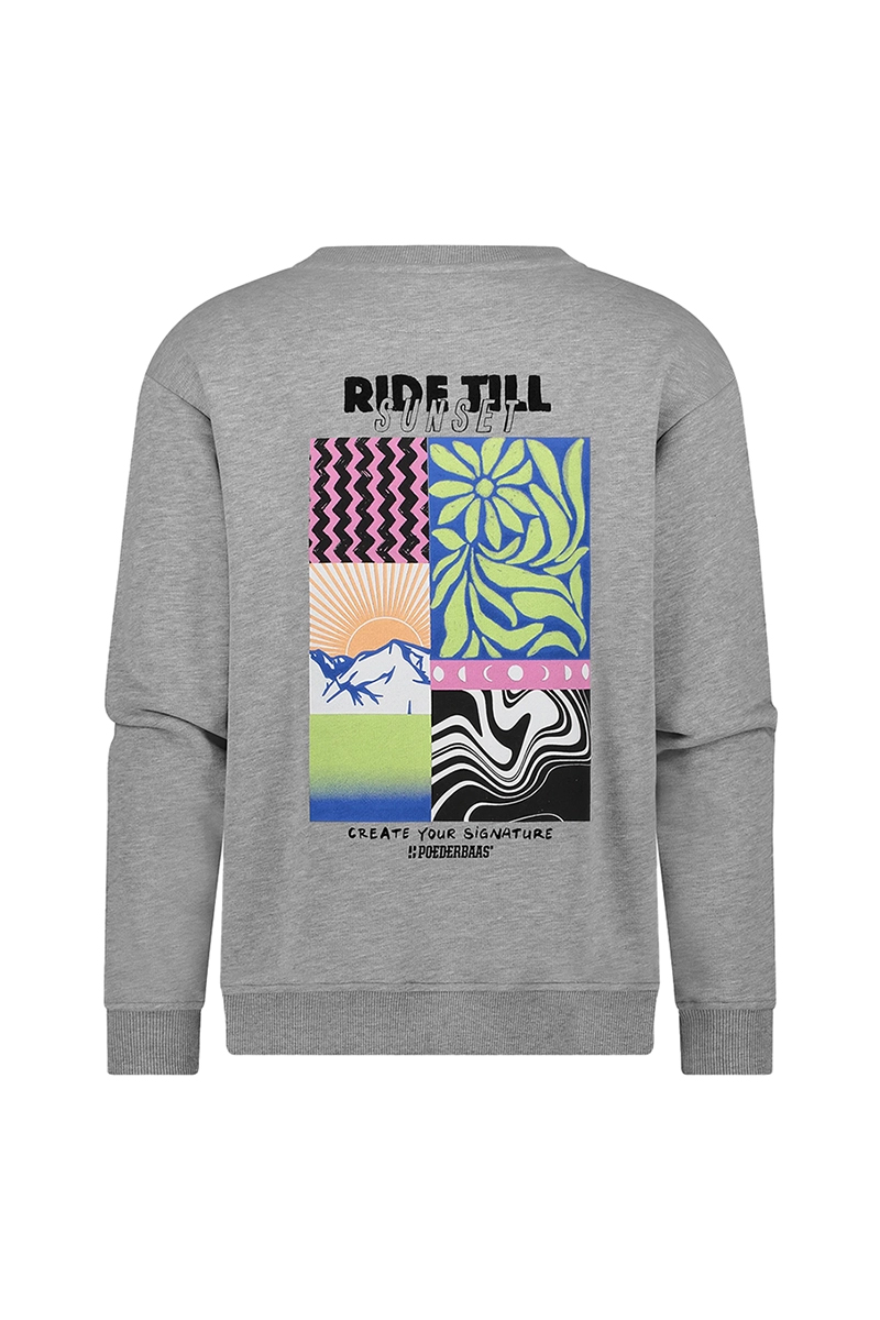 Poederbaas ARTY SWEATER MEN Grijs-1 4