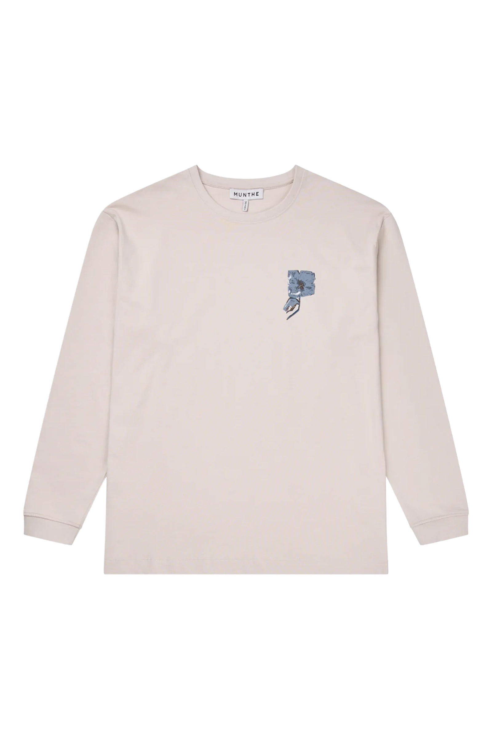 Dames t-shirt lange mouw grijs