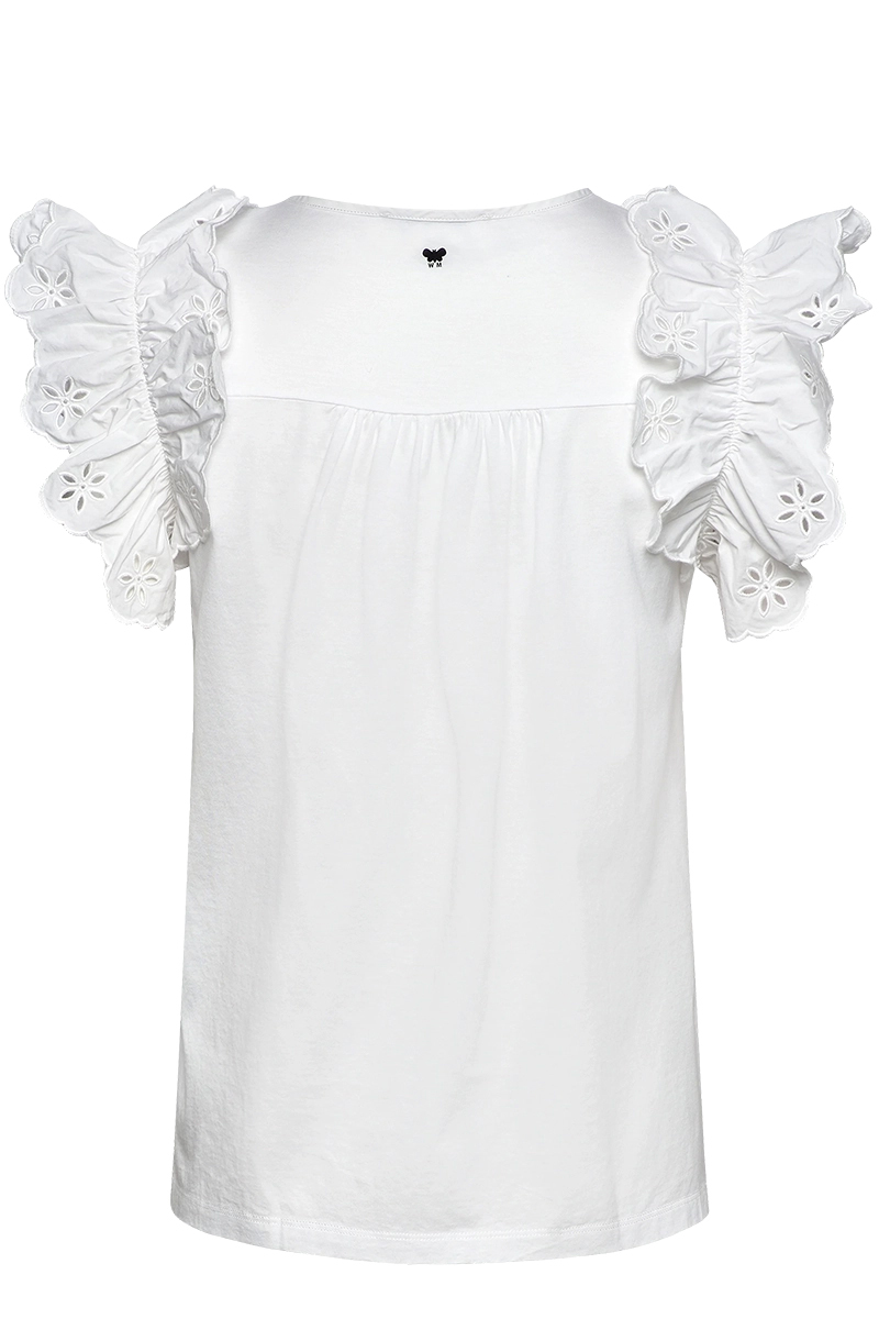 Dames blouse korte mouw ecru