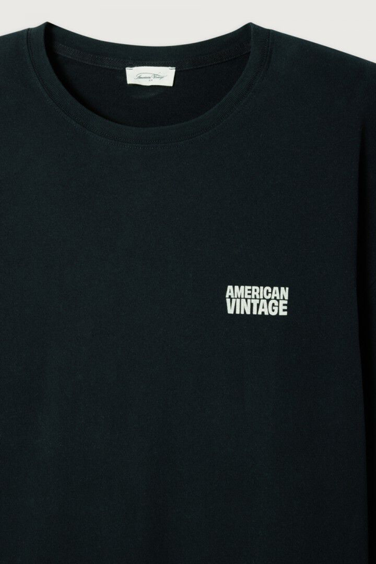 Heren t-shirt lange mouw zwart