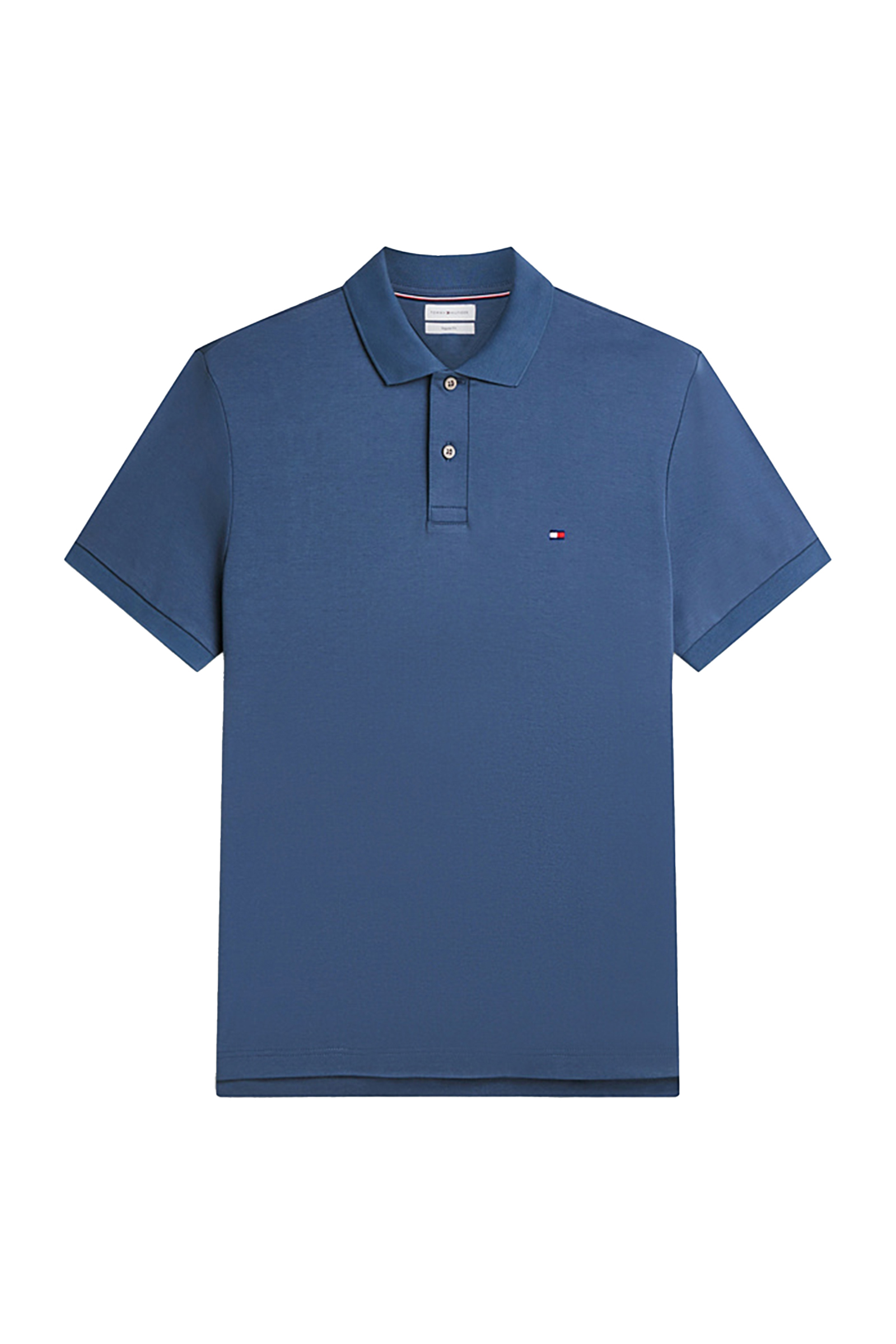 Heren polo korte mouw blauw