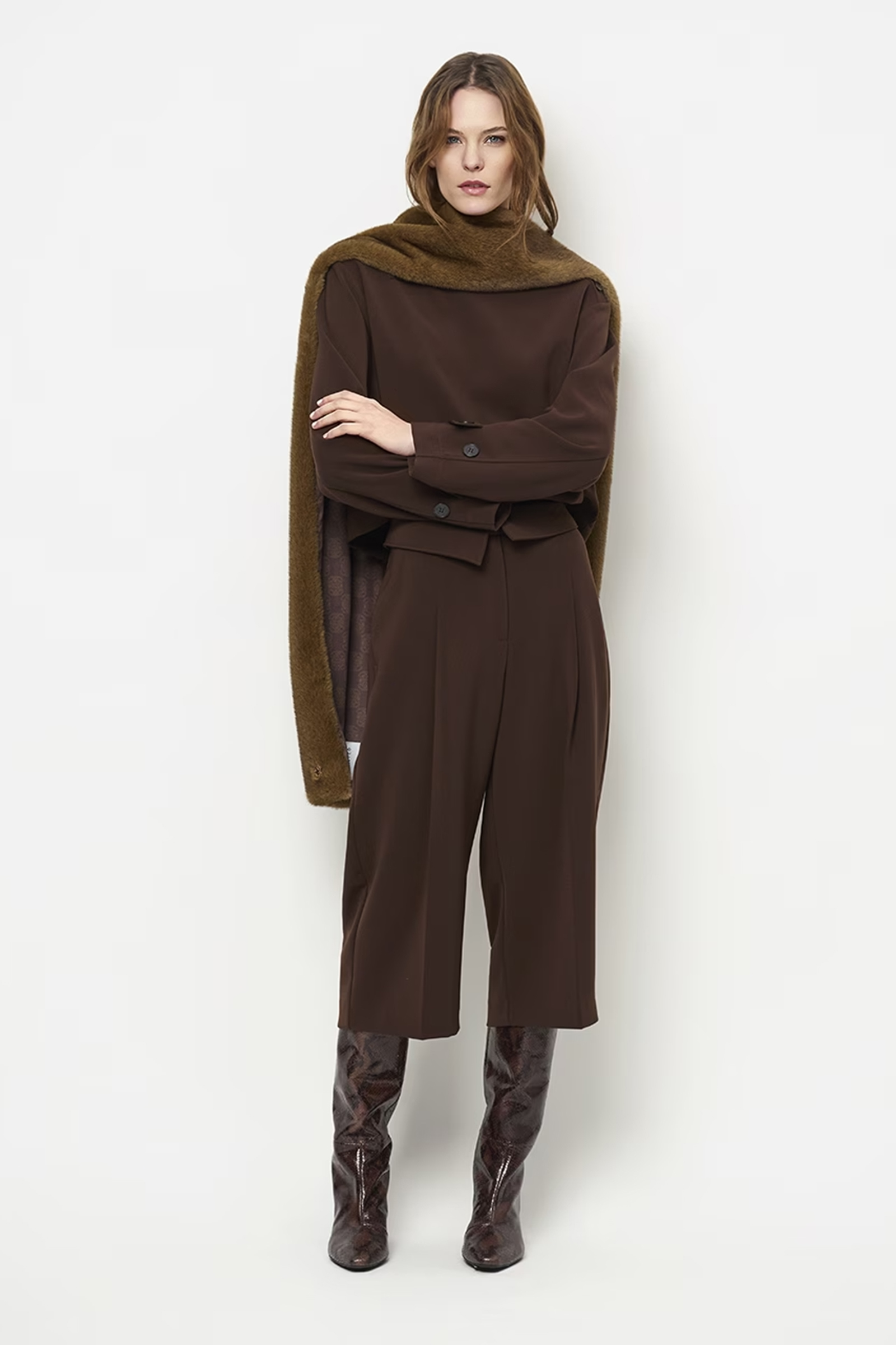 Dames broek bruin