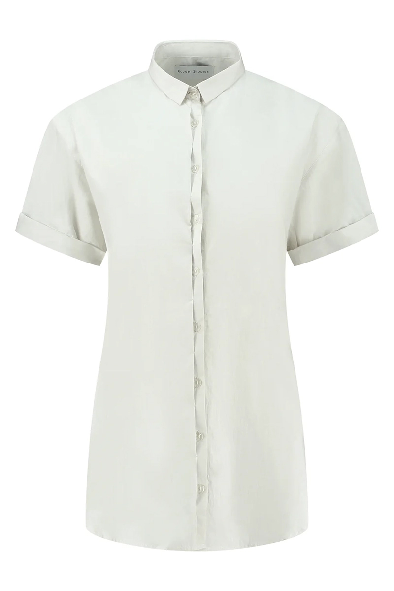 Dames blouse korte mouw ecru