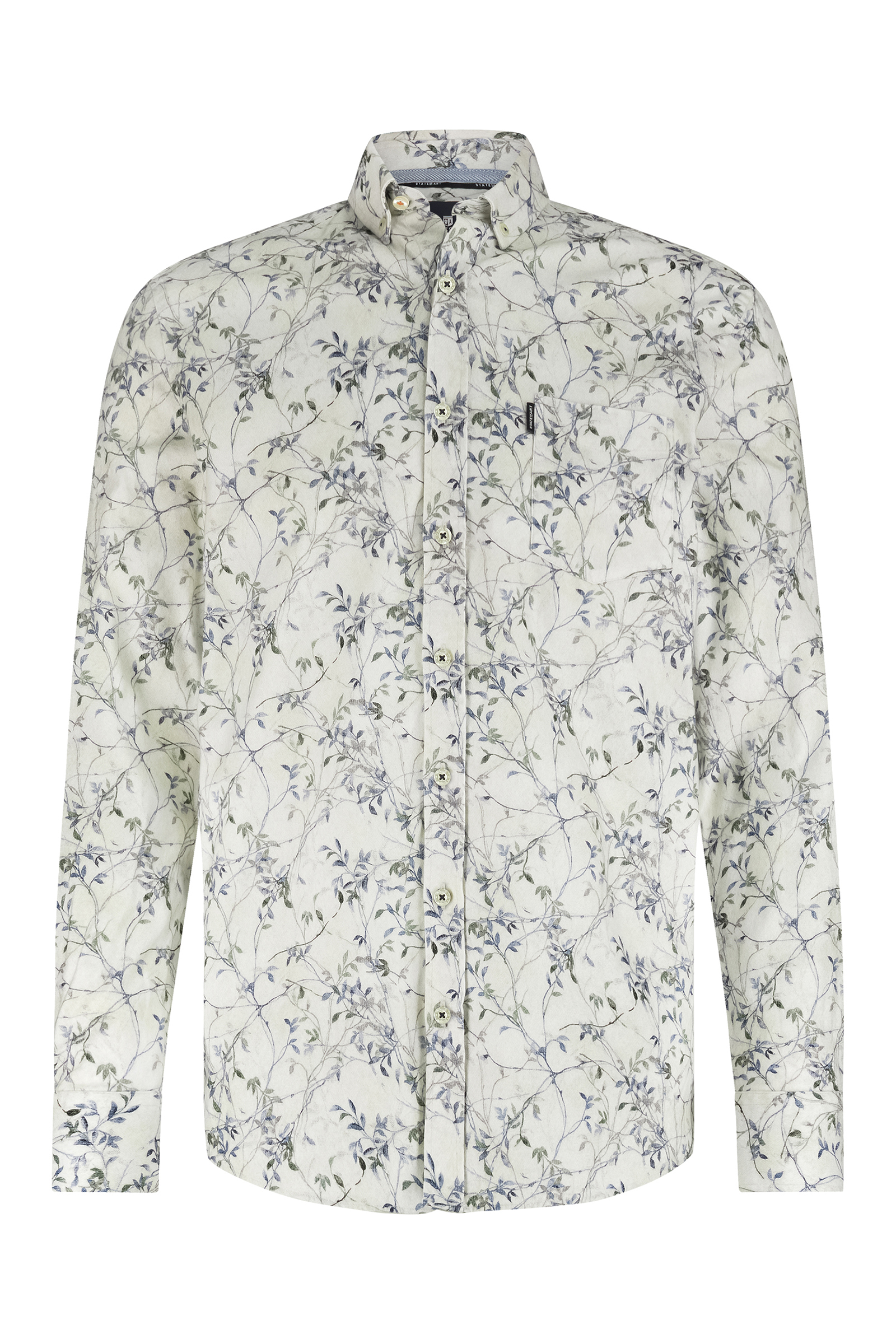 Heren overhemd lm casual ecru