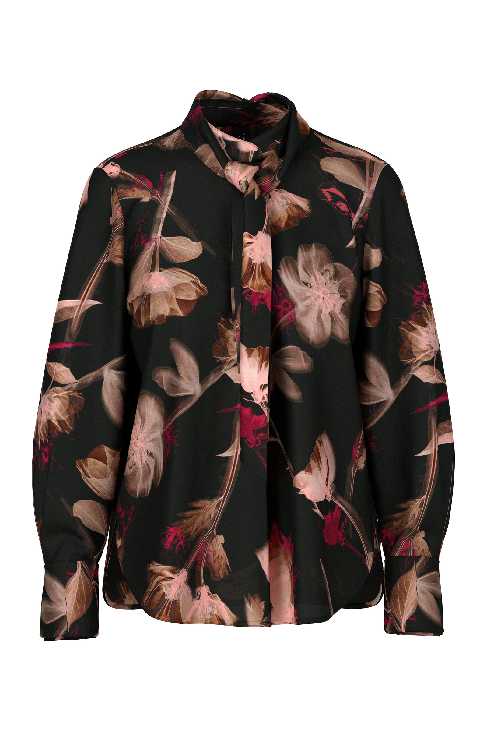 Dames blouse lange mouw zwart