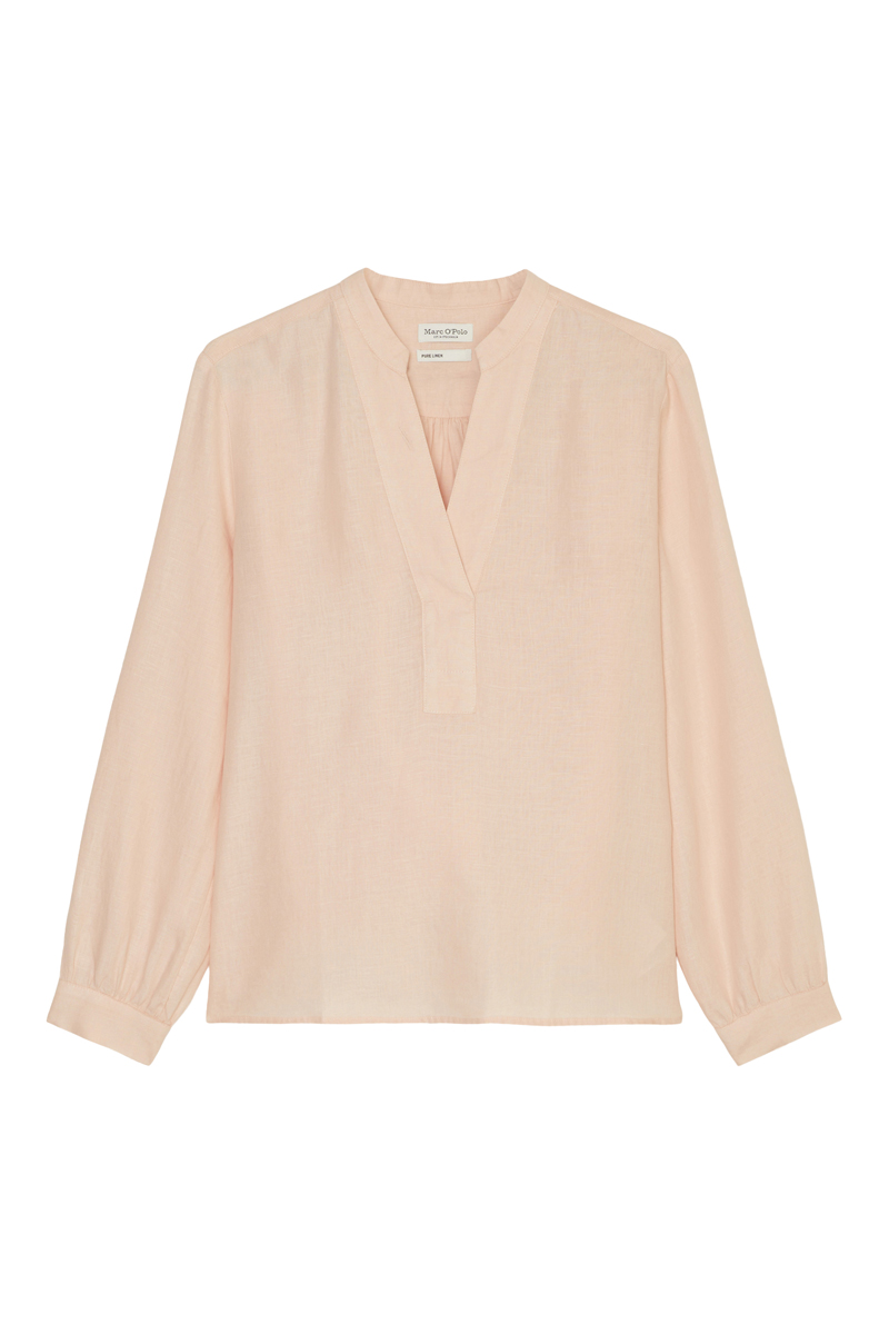 Dames blouse lange mouw rose