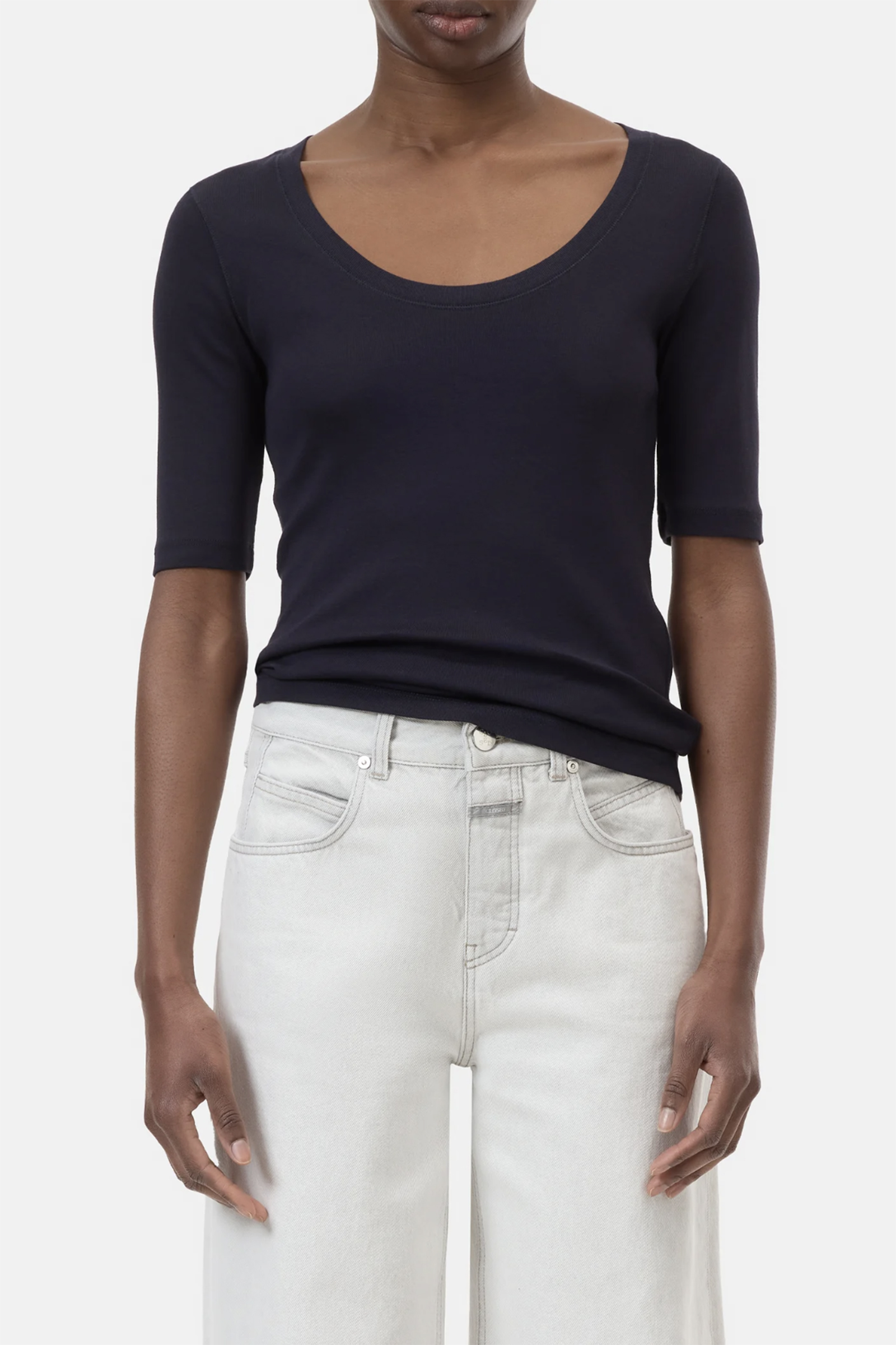 Dames t-shirt korte mouw blauw