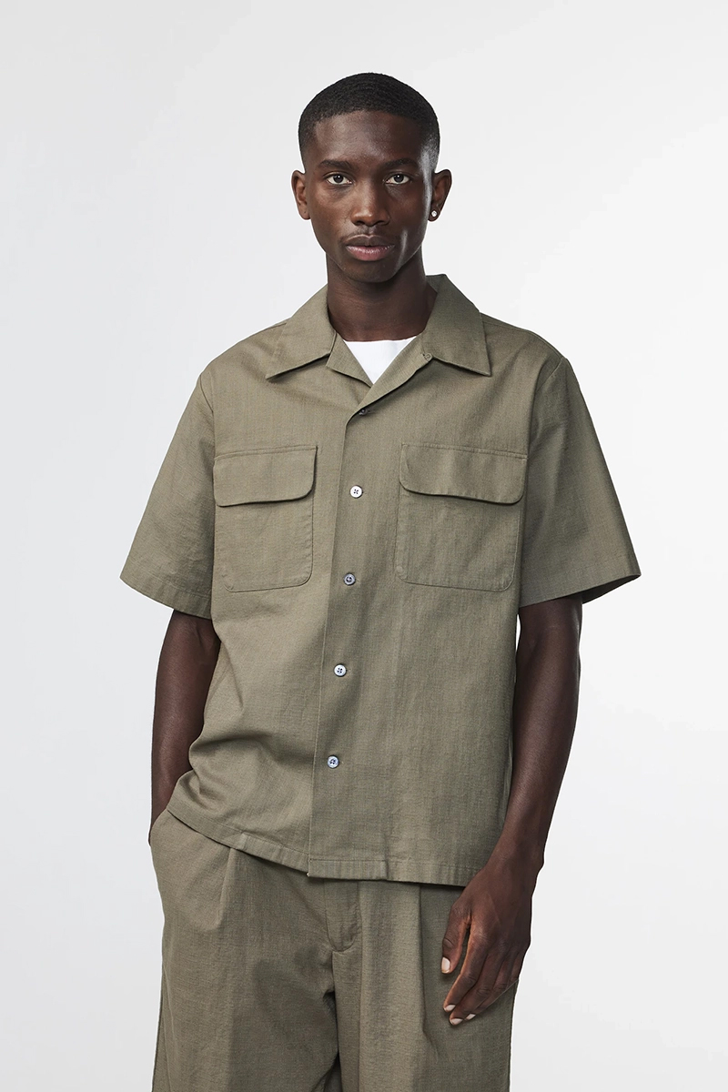 Heren overhemd km casual groen
