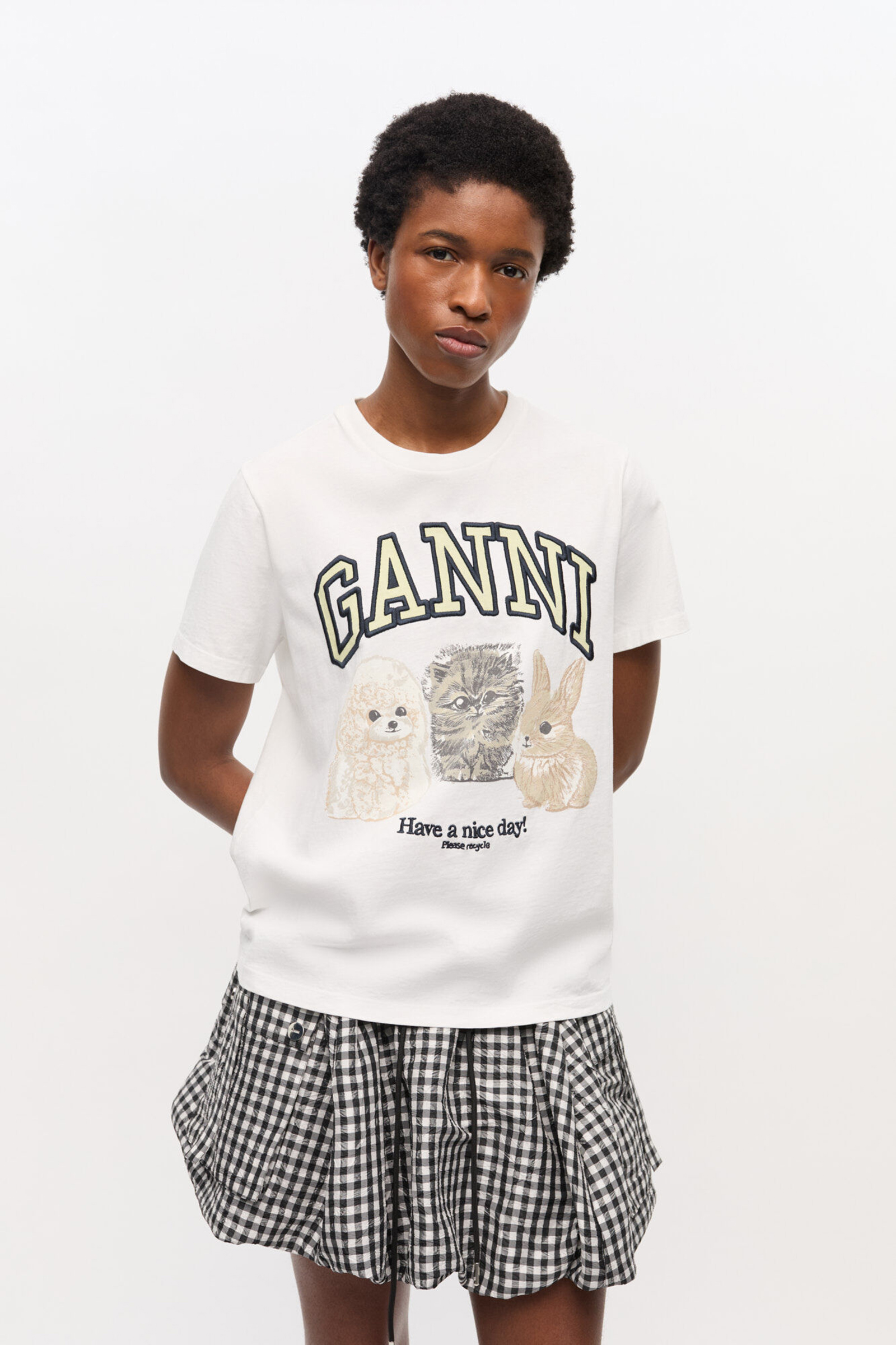 Ganni 00337209-1 Wit-1 2