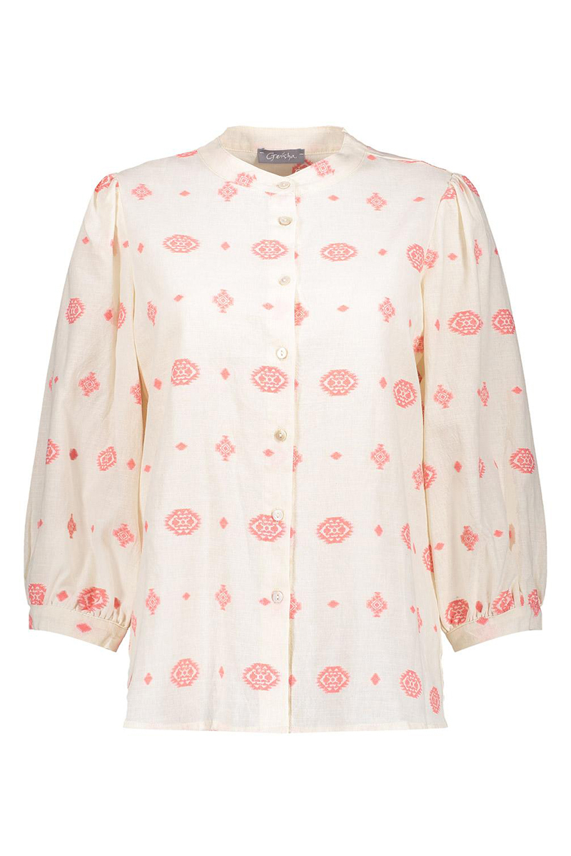 Dames blouse korte mouw grijs