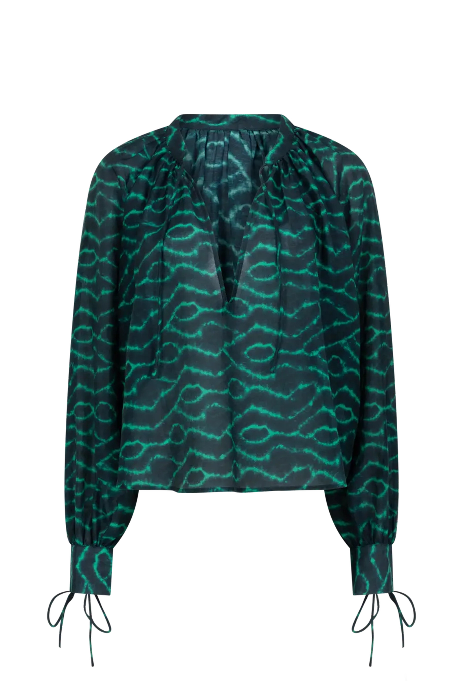 Dames blouse lange mouw groen