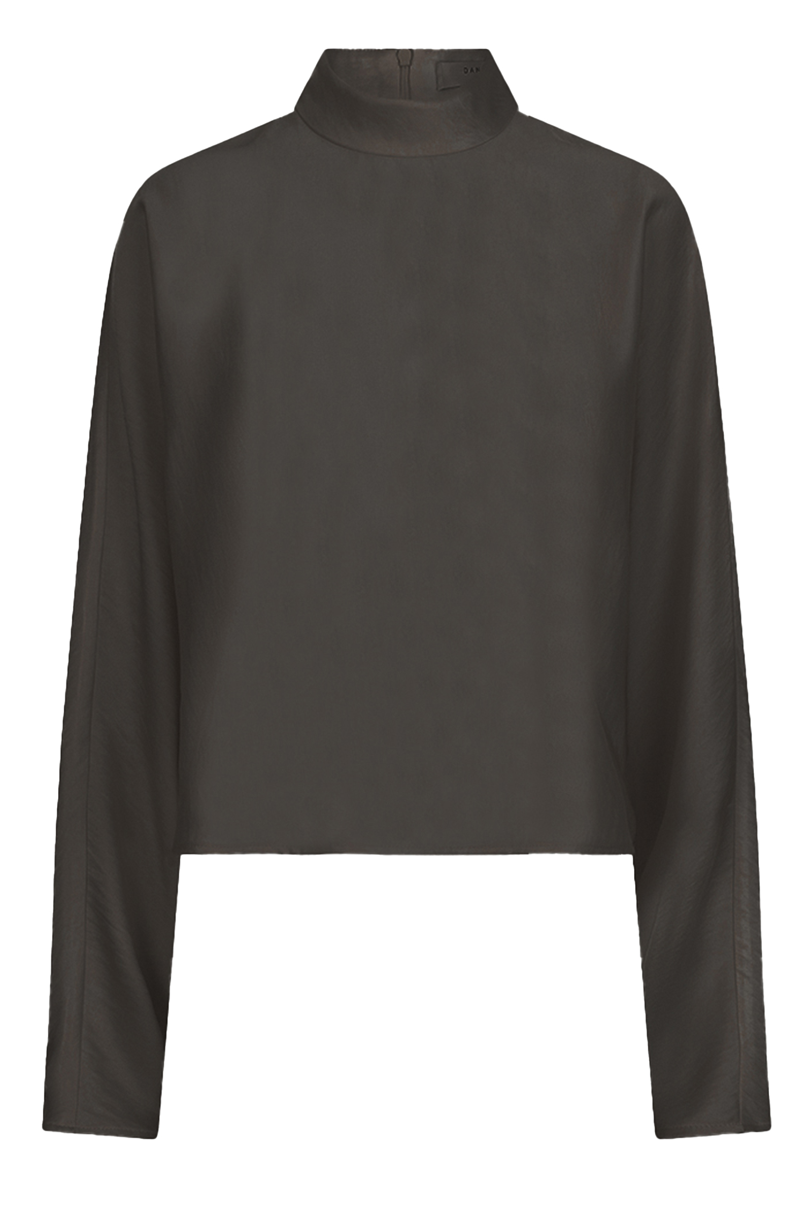 Dames blouse lange mouw bruin