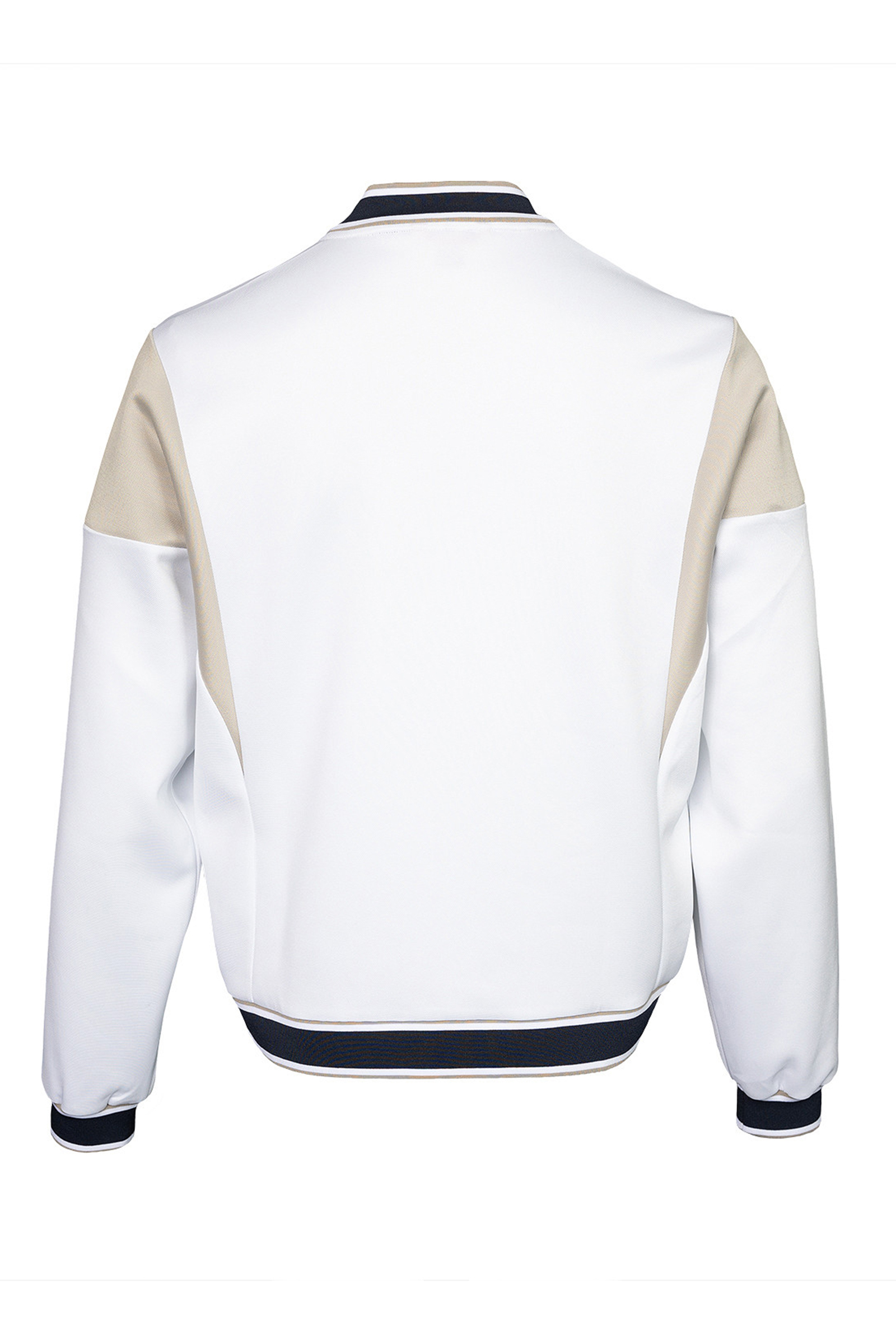 The Indian Maharadja MEN PIQUE BOMBER JACKET Wit-1 3