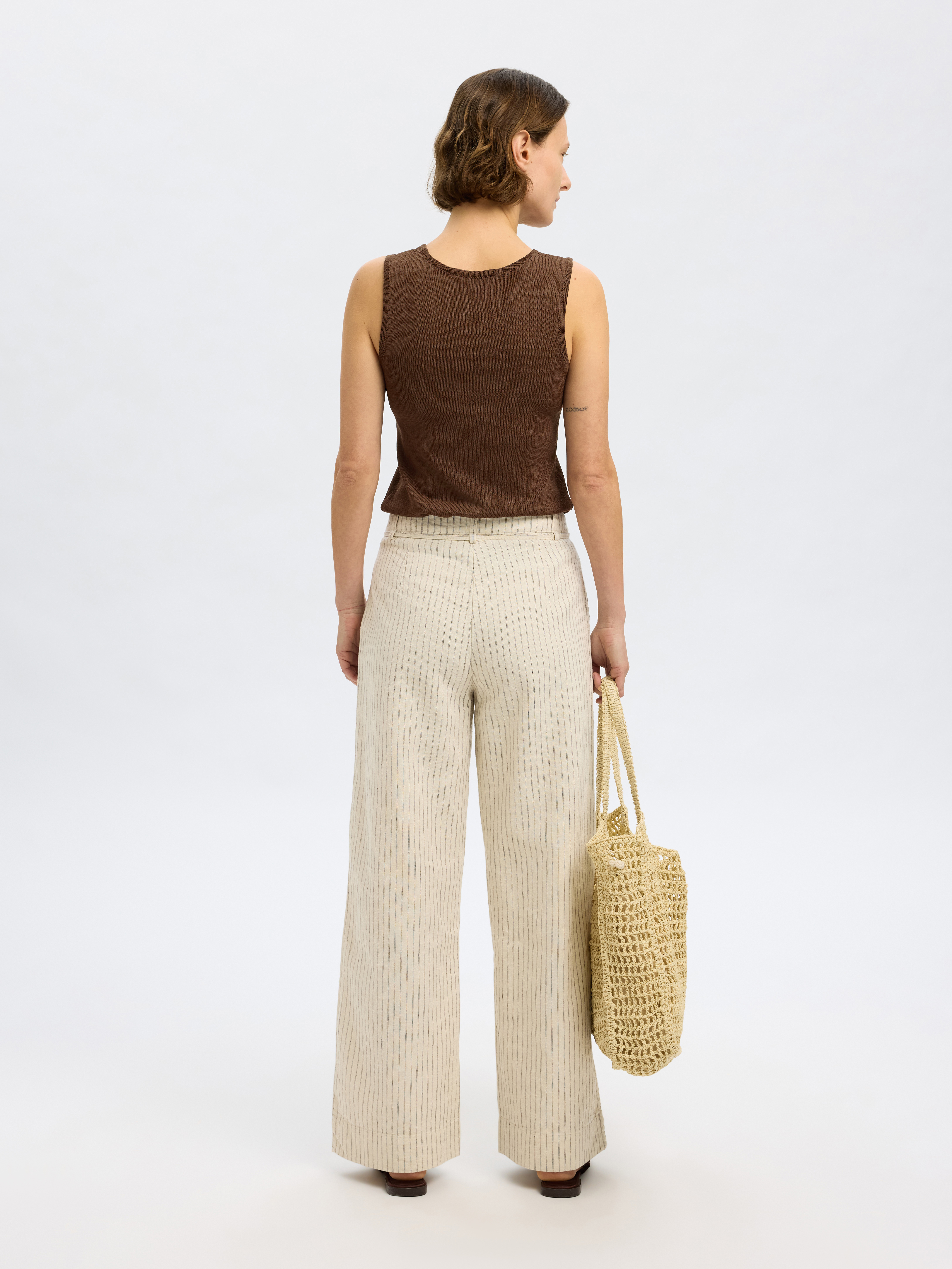 Selected SLFMOON SUS SL KNIT TOP B 186598-Chestnut 4