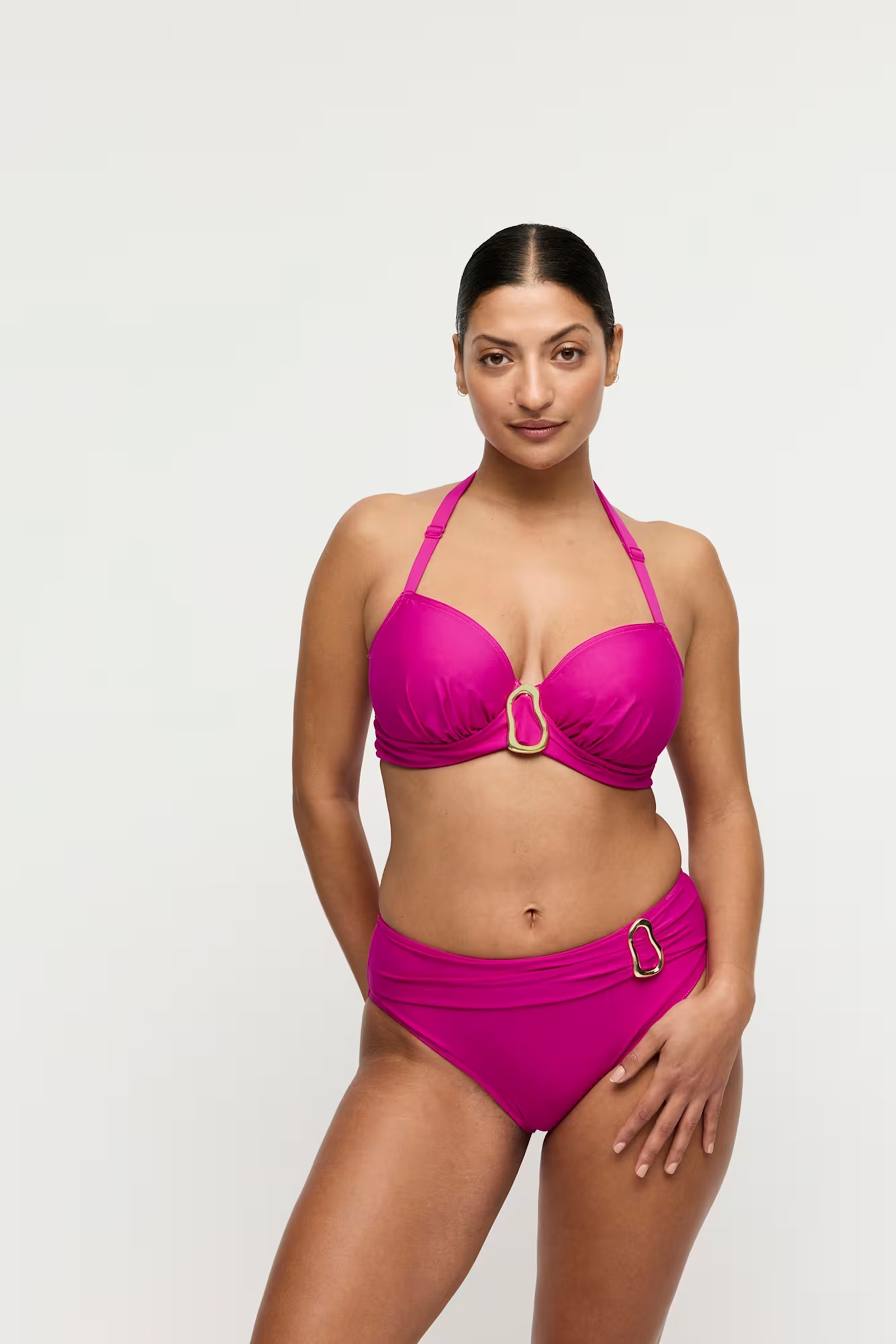 Bad/beach dames bikini slip rose