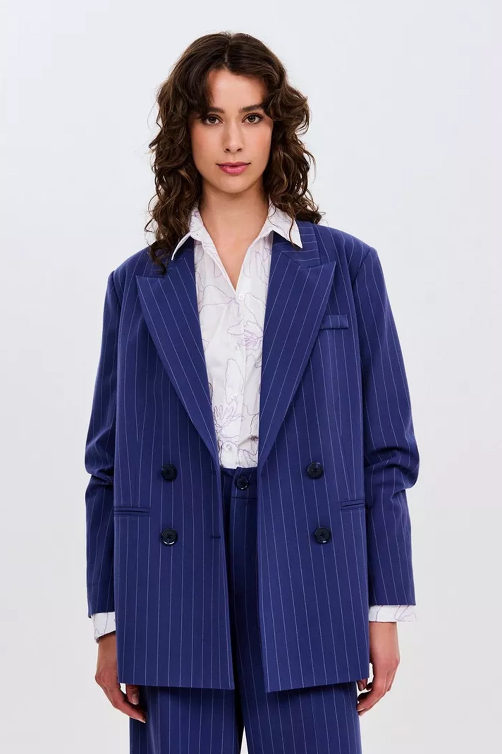 Dames blazer blauw