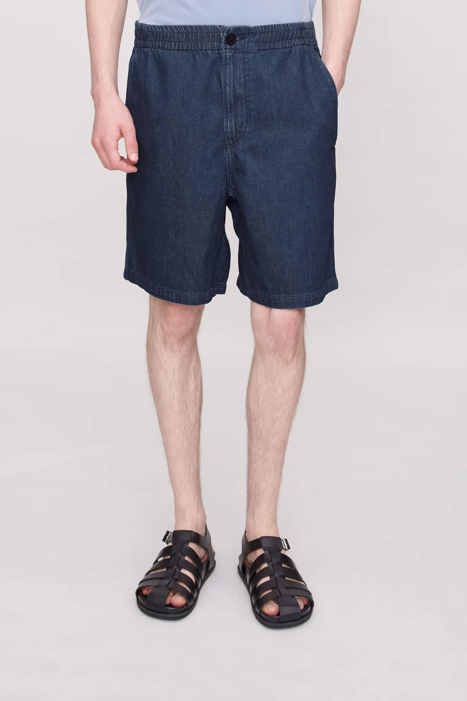 Heren short blauw