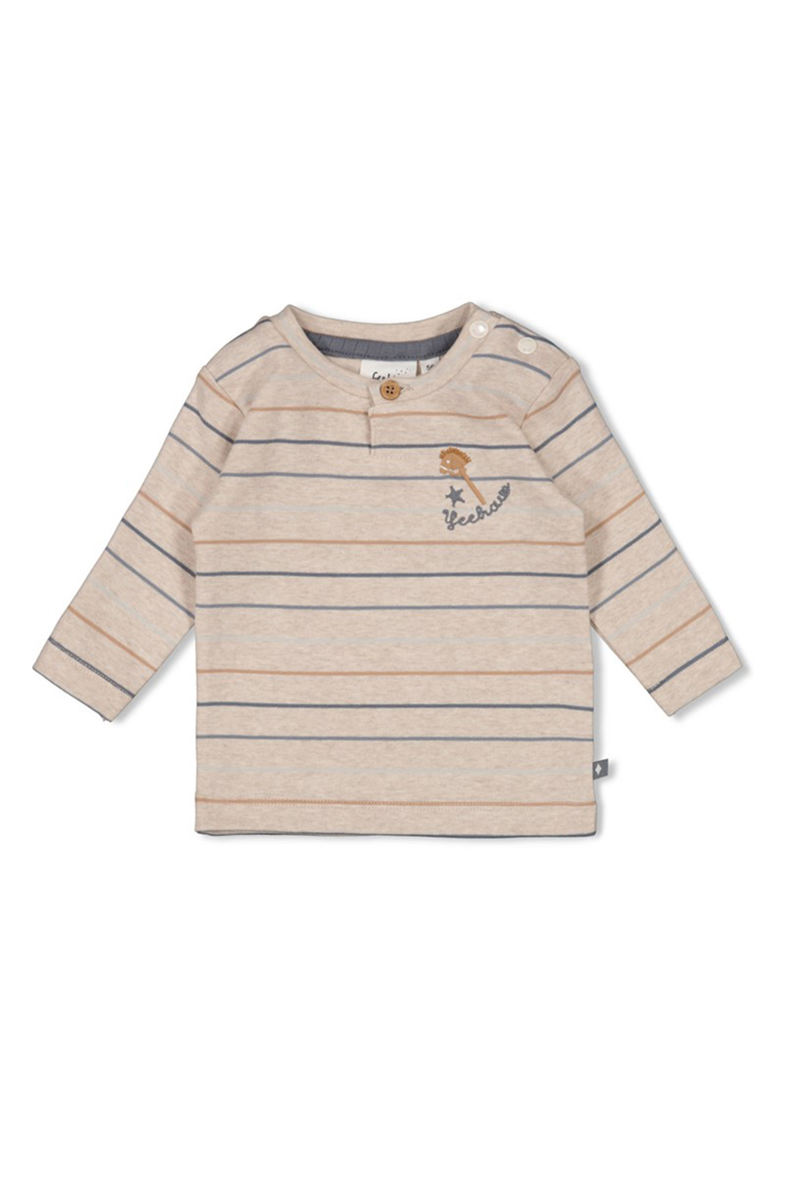 Baby t-shirt lange mouw bruin