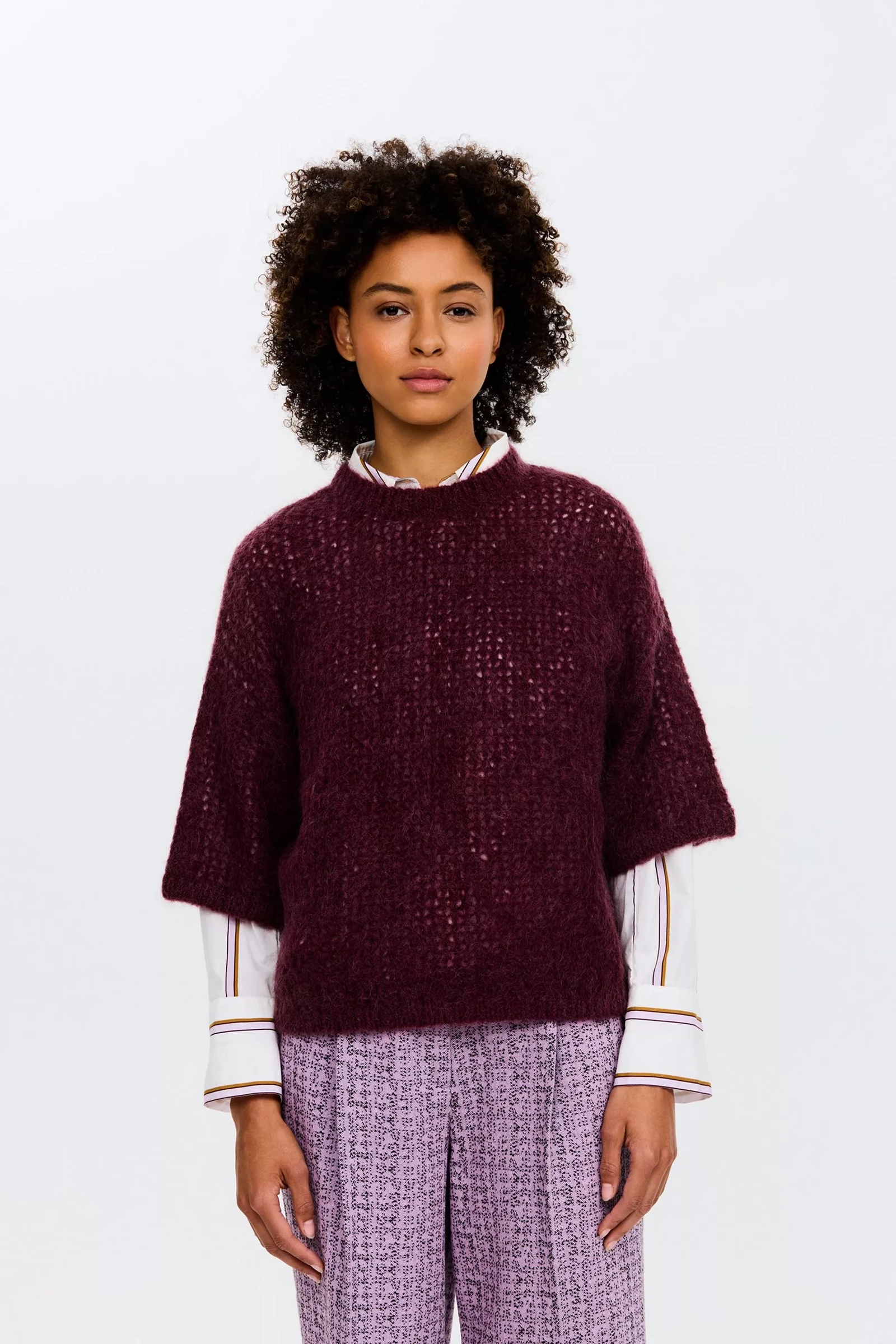 Dames sweater paars