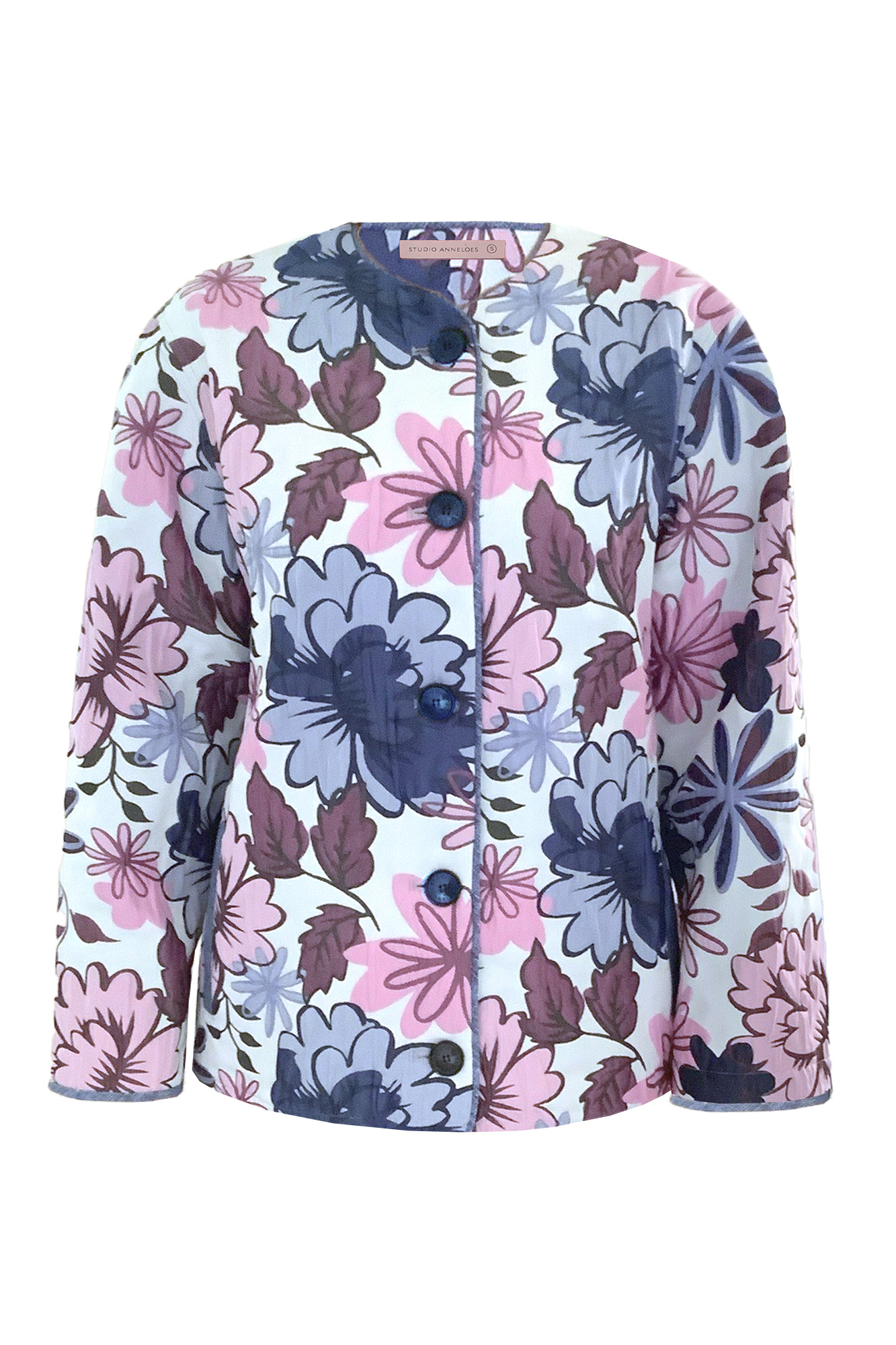 Studio Anneloes Esra Jaquard flower jacket Ecru-1 1