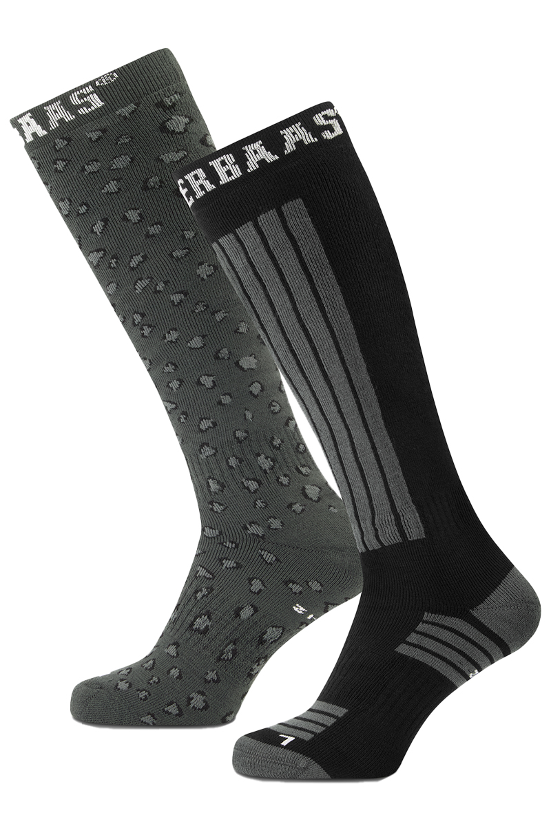 Wintersport kousen ski senior zwart