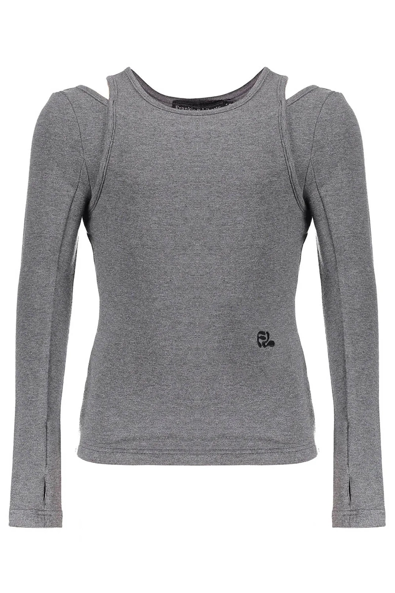 Meisjes t-shirt lange mouw grijs