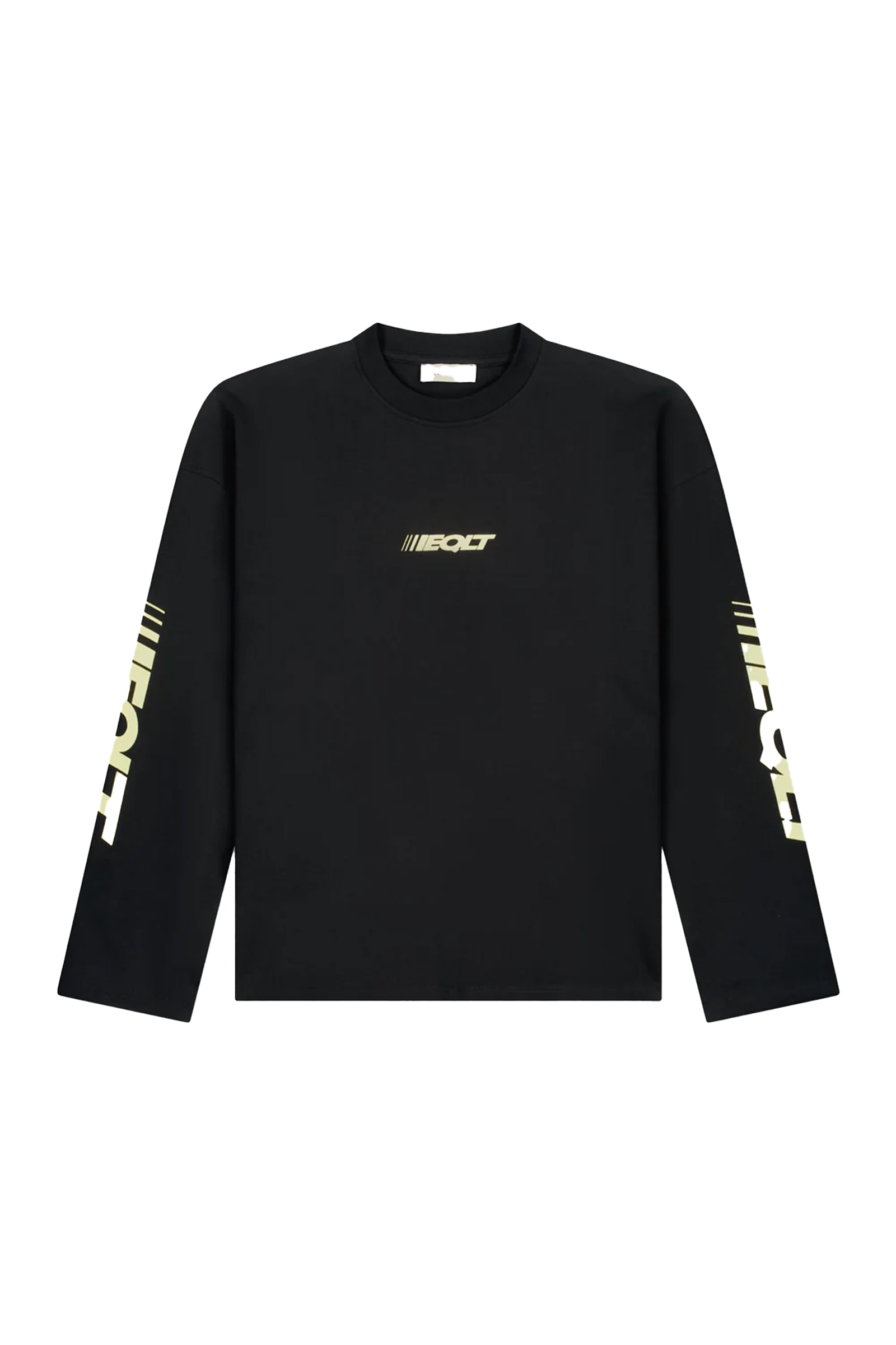 Heren t-shirt lange mouw zwart
