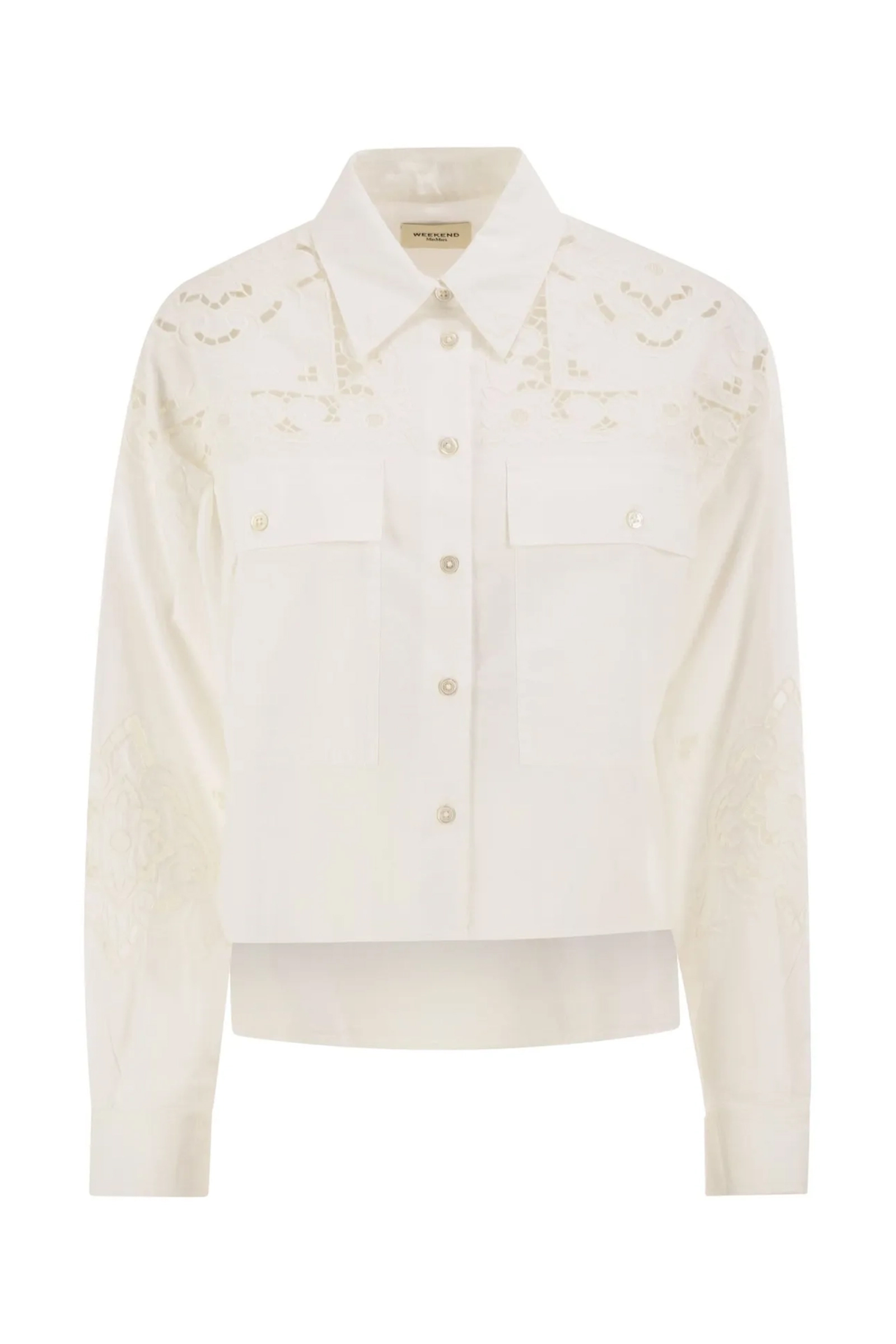 Dames blouse lange mouw wit