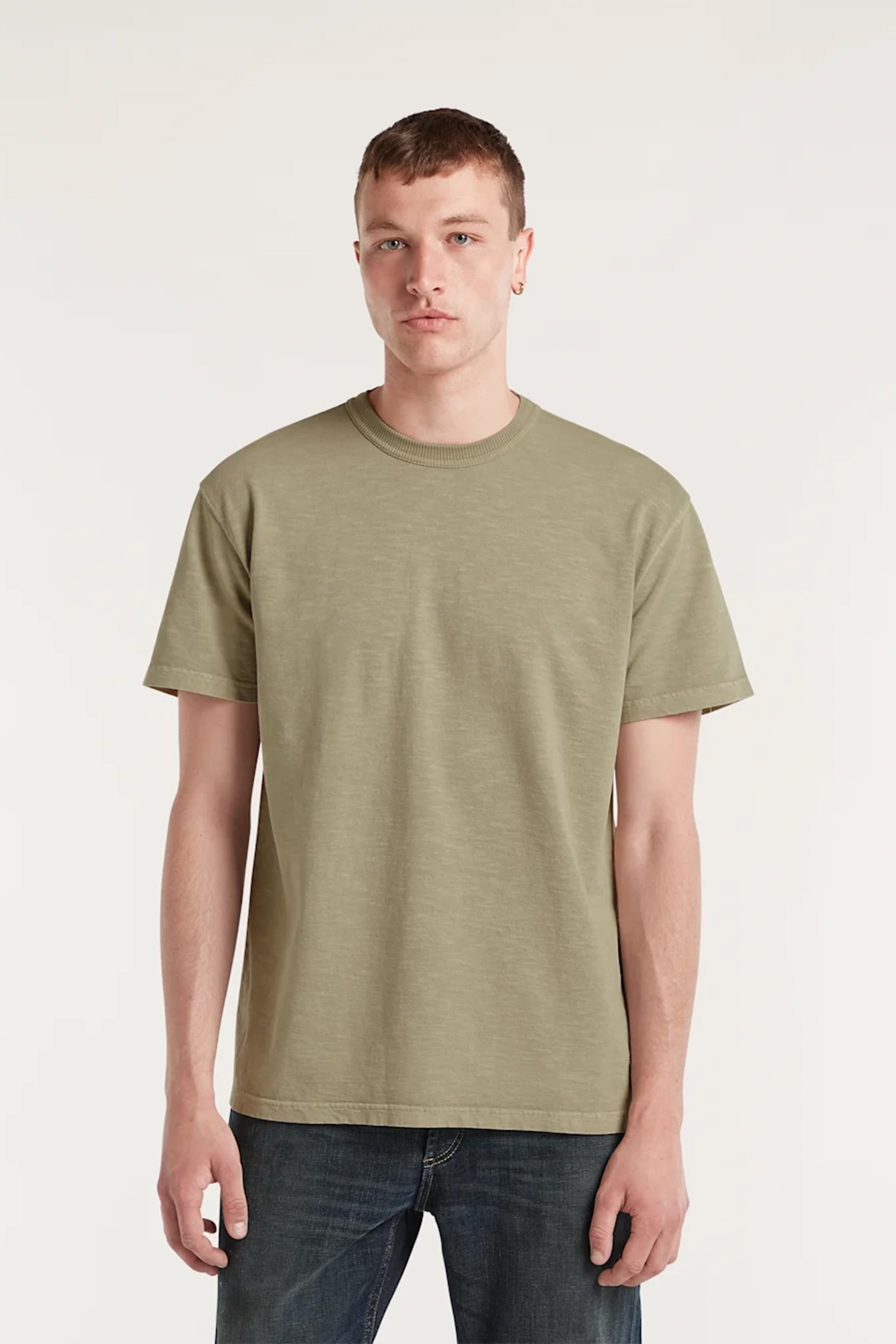 Heren t-shirt kortemouw bruin