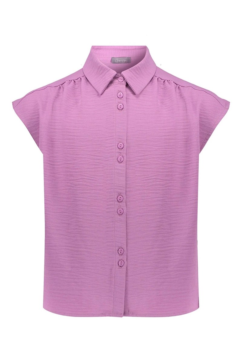 Geisha Blouse crinckle Paars-1 1