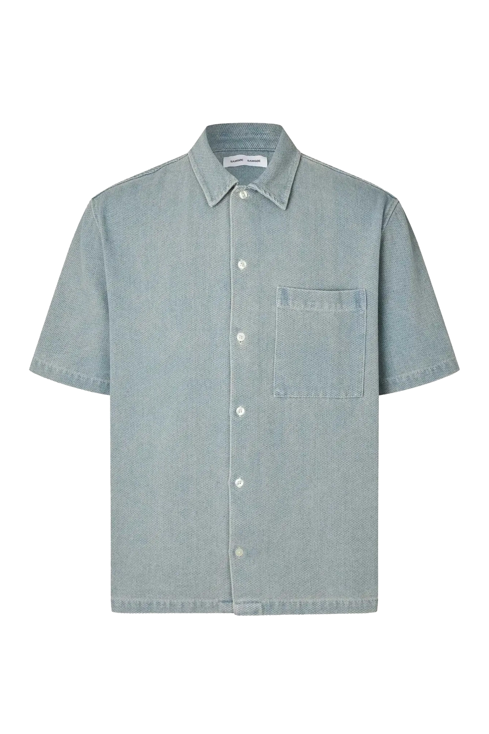 Heren overhemd km casual blauw