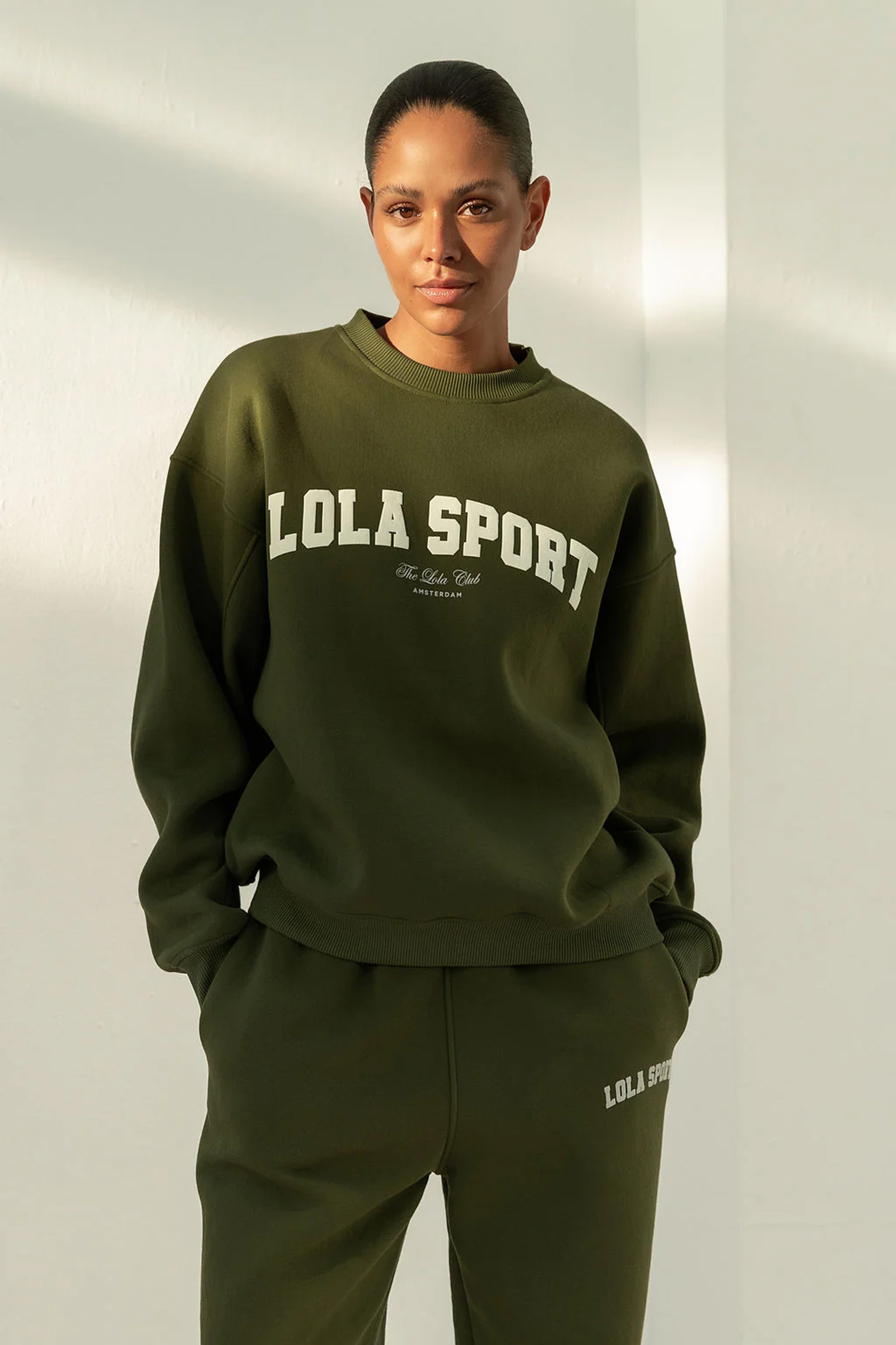 Fitness dames sweater groen