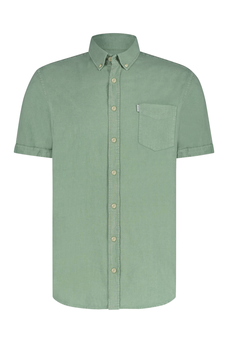 Heren overhemd km casual groen