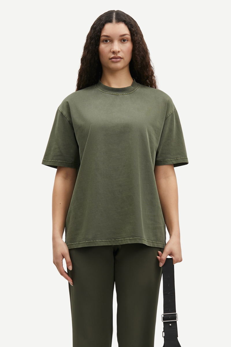 Dames t-shirt korte mouw groen