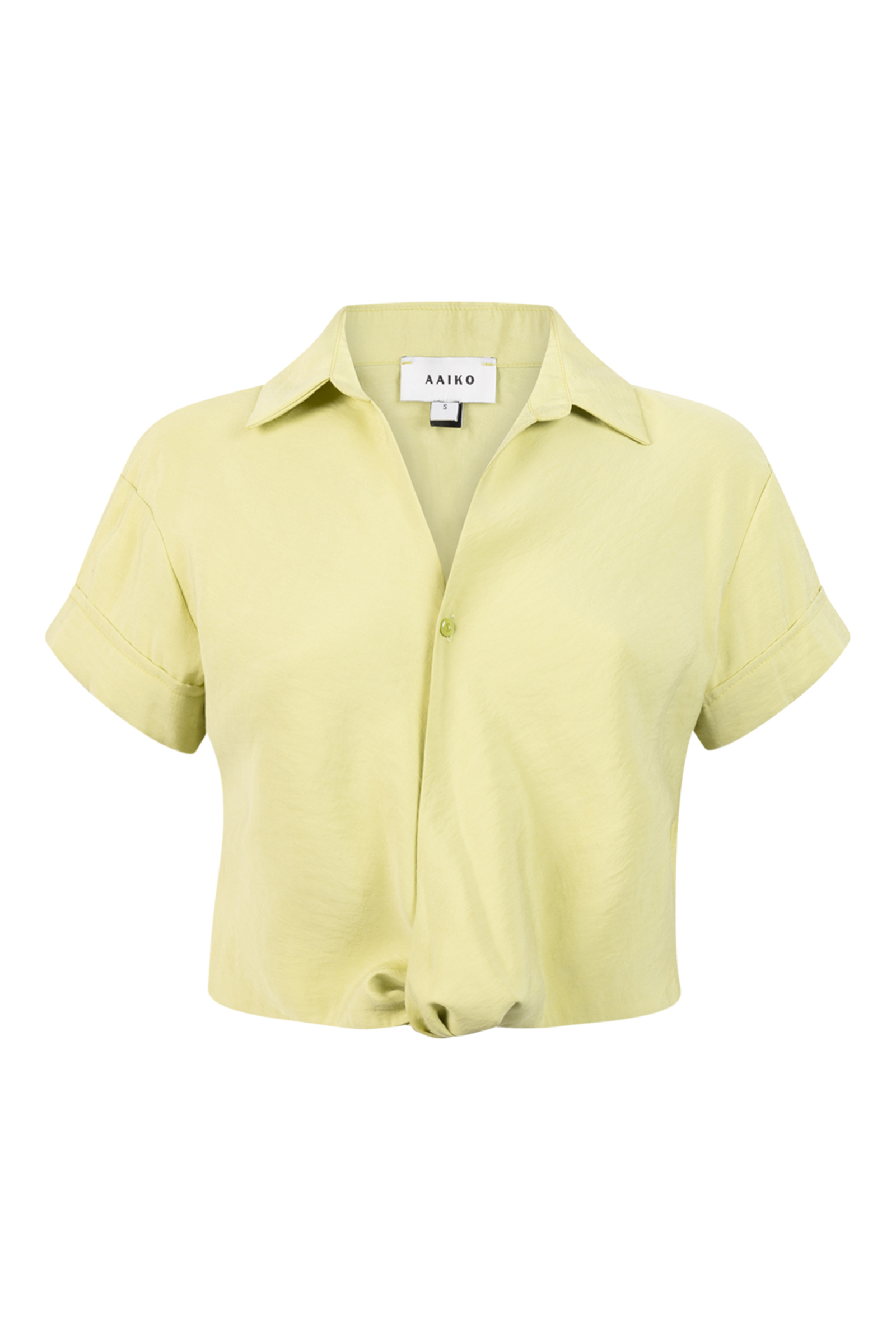 Dames blouse korte mouw geel