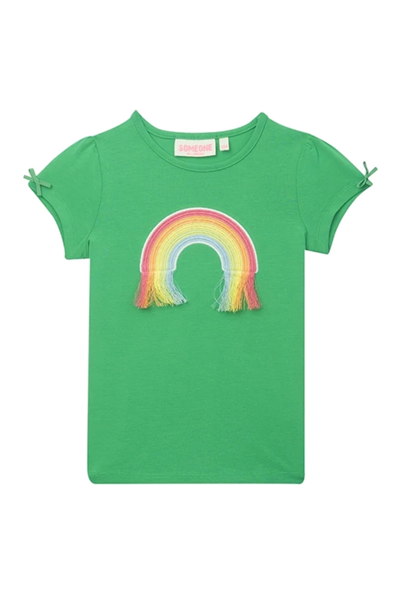 Meisjes t-shirt korte mouw groen
