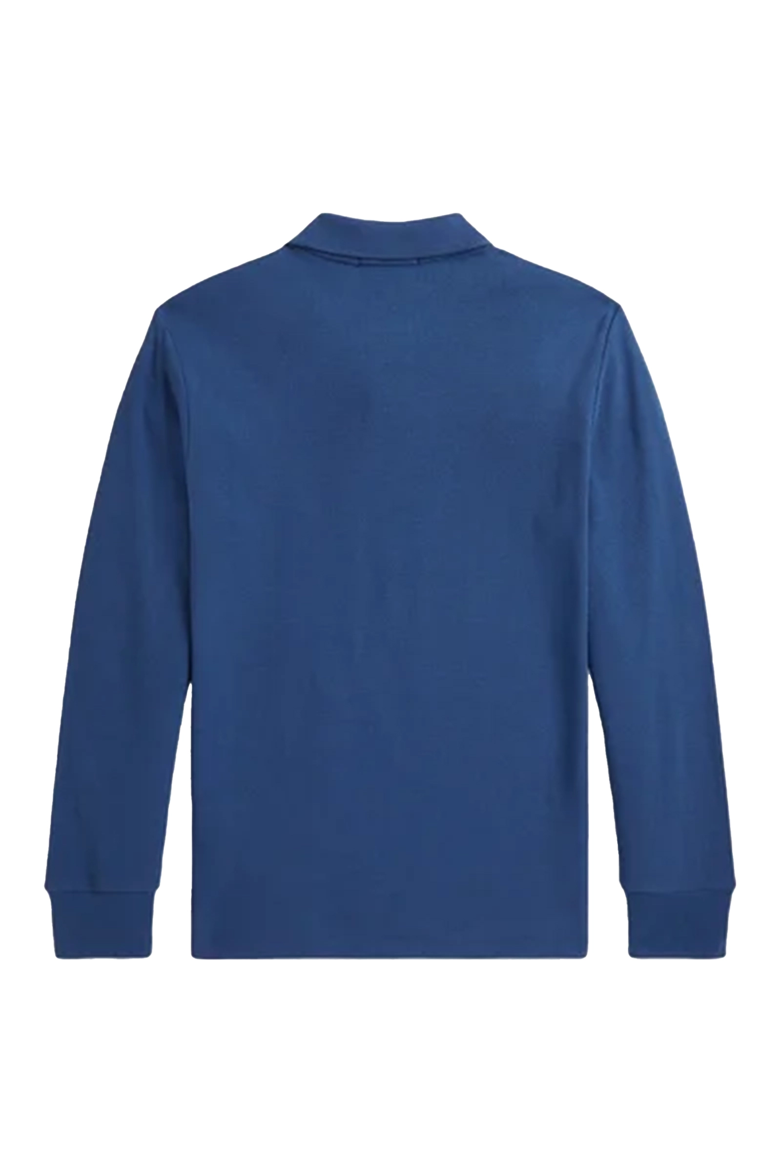 Jongens polo lange mouw blauw