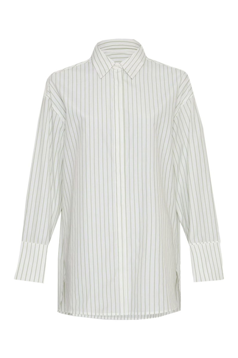 Dames blouse lange mouw blauw