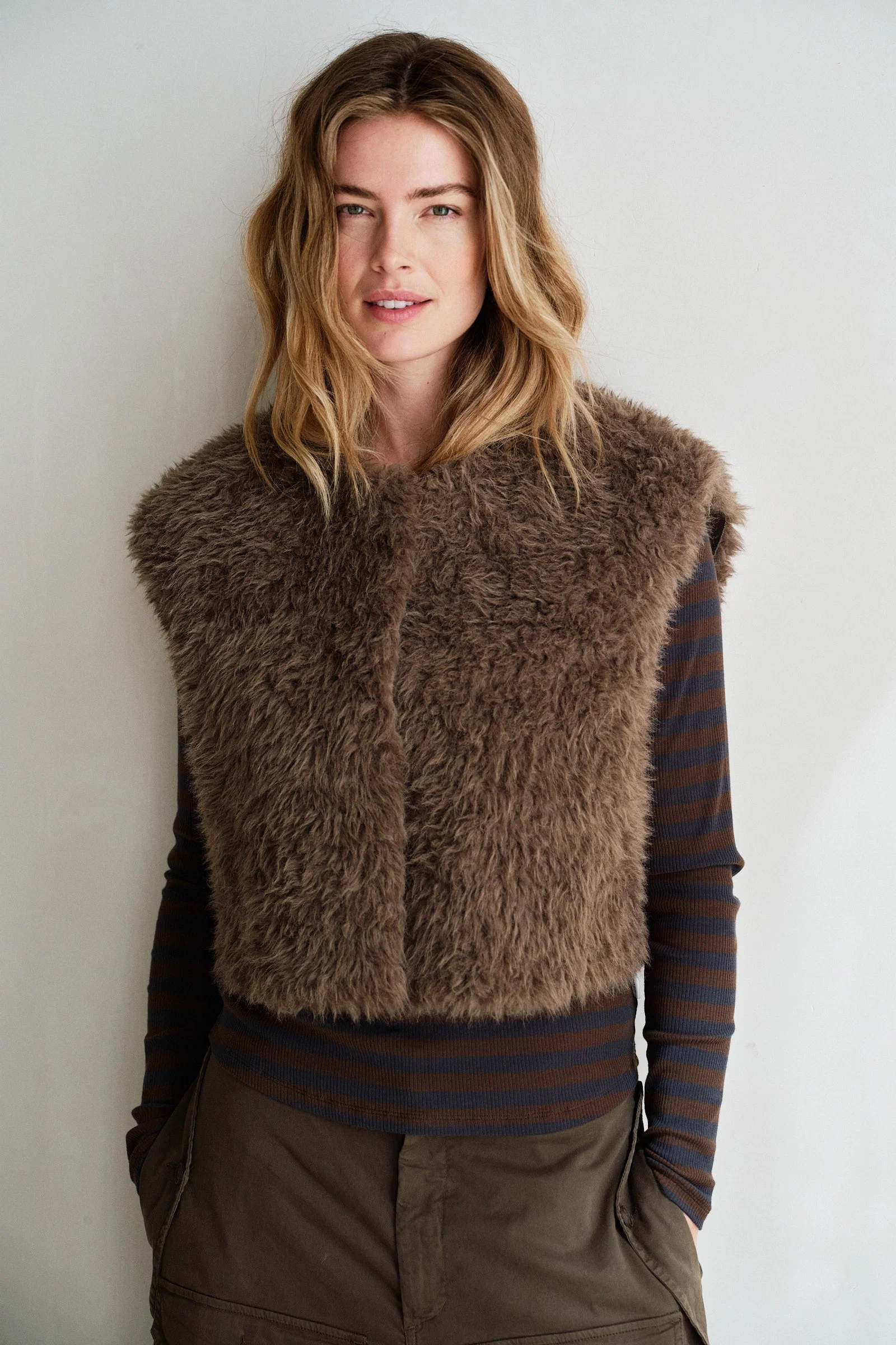 Dames gilet bruin