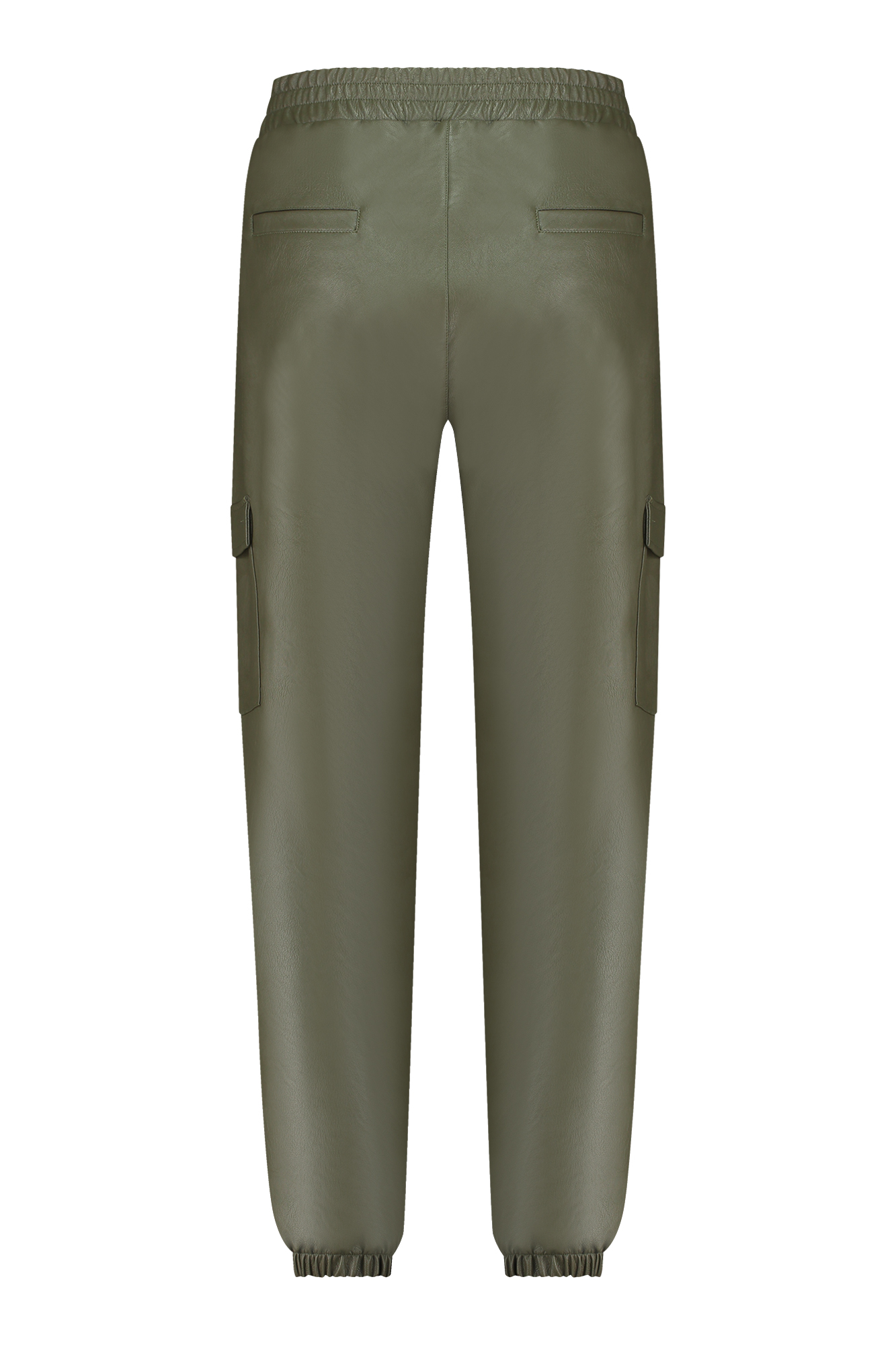 Studio Anneloes Evi leather cargo trousers Groen-1 4