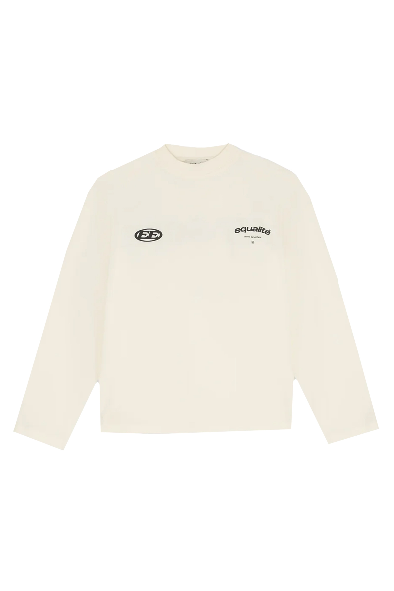 Heren t-shirt lange mouw ecru