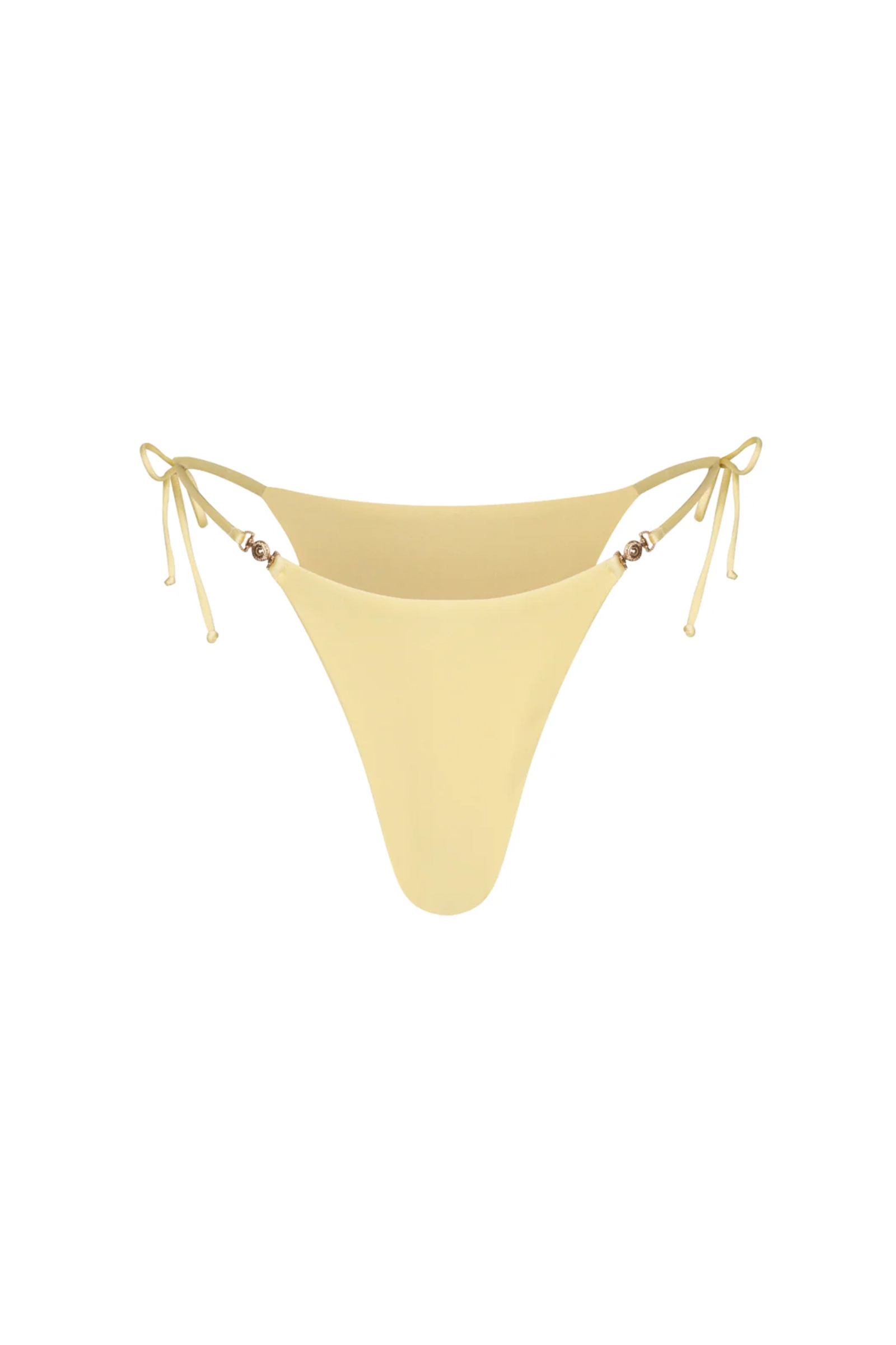 Bad/beach dames bikini slip geel