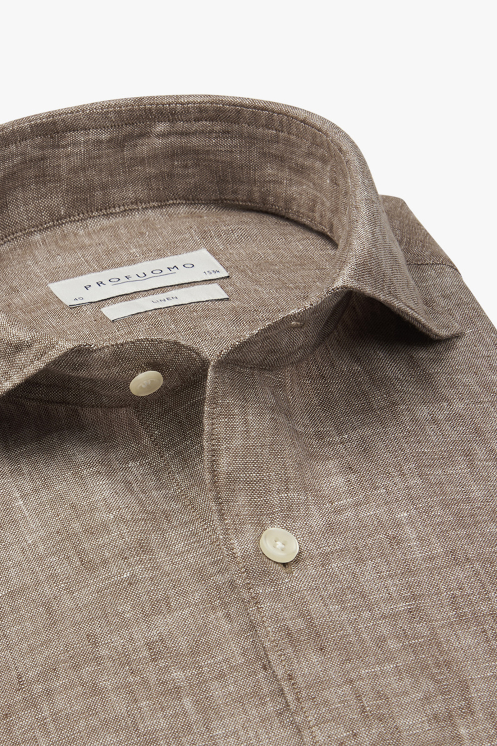 Profuomo SHIRT X-CUTAWAY SC SF M.BROWN Mid Brown 2